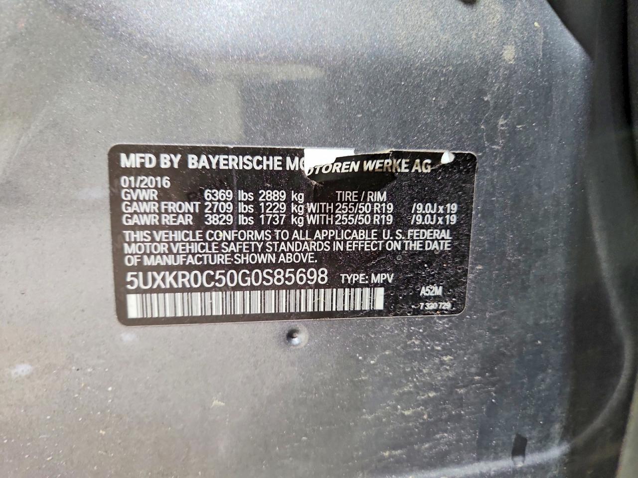 2016 Bmw X5 Xdrive35i Gray vin: 5UXKR0C50G0S85698
