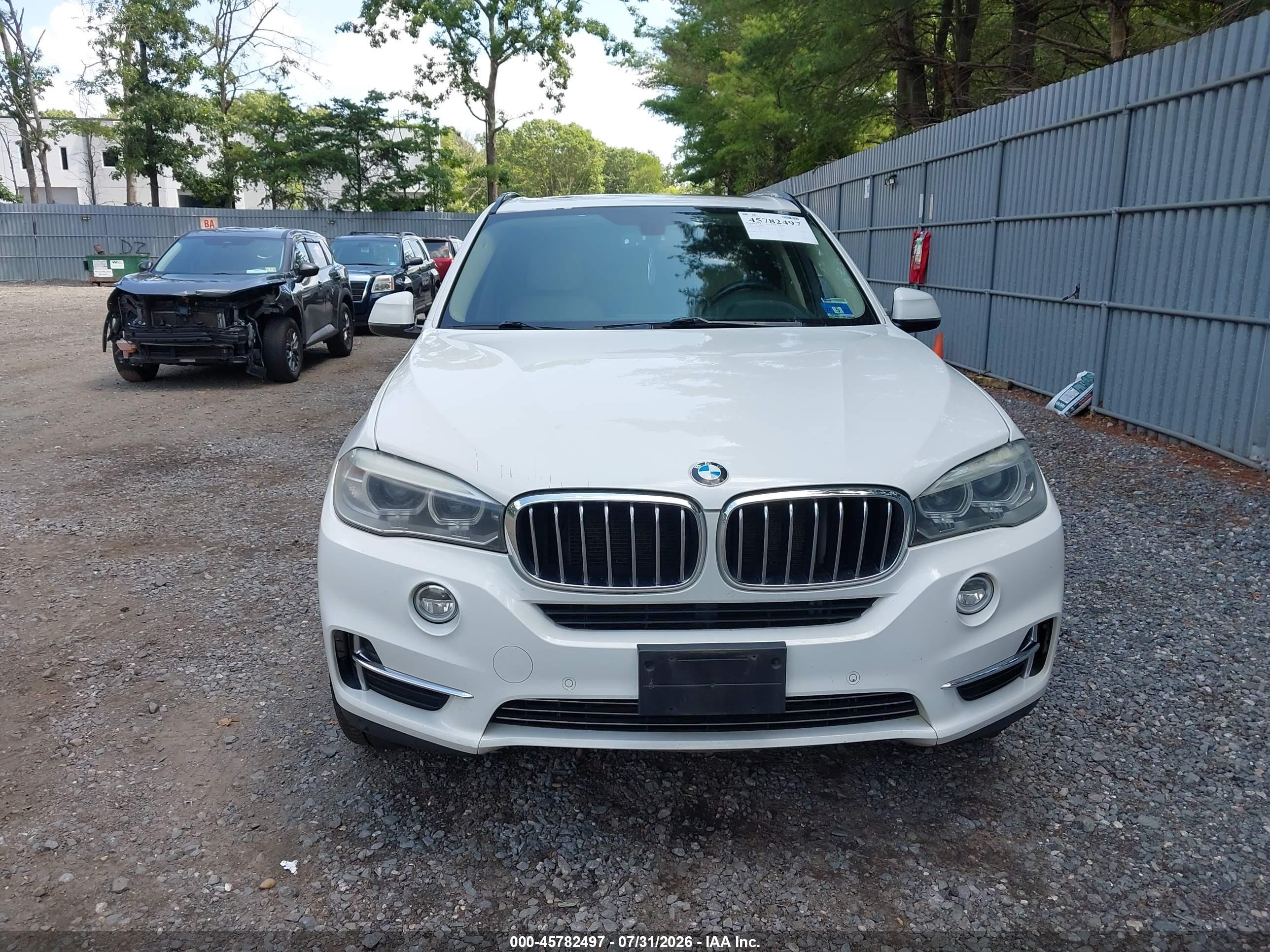 2014 Bmw X5 Xdrive35i White vin: 5UXKR0C51E0C28362