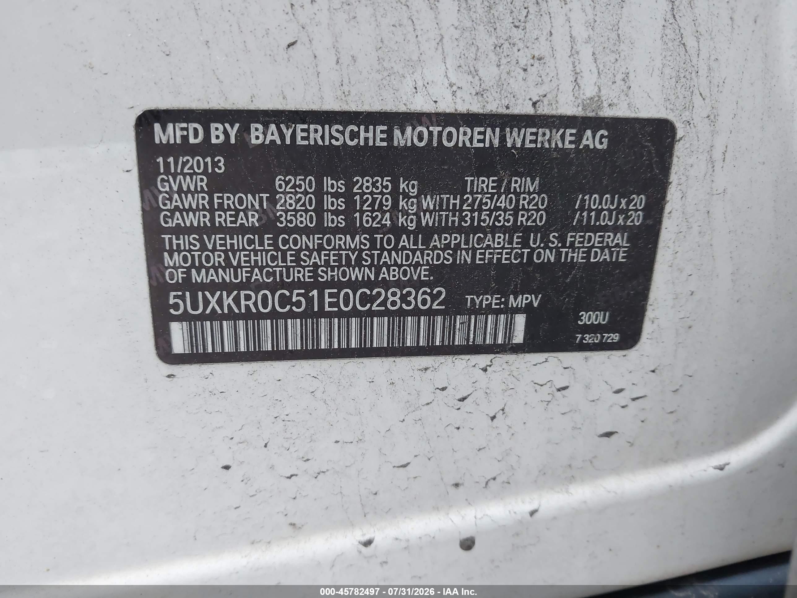 2014 Bmw X5 Xdrive35i White vin: 5UXKR0C51E0C28362