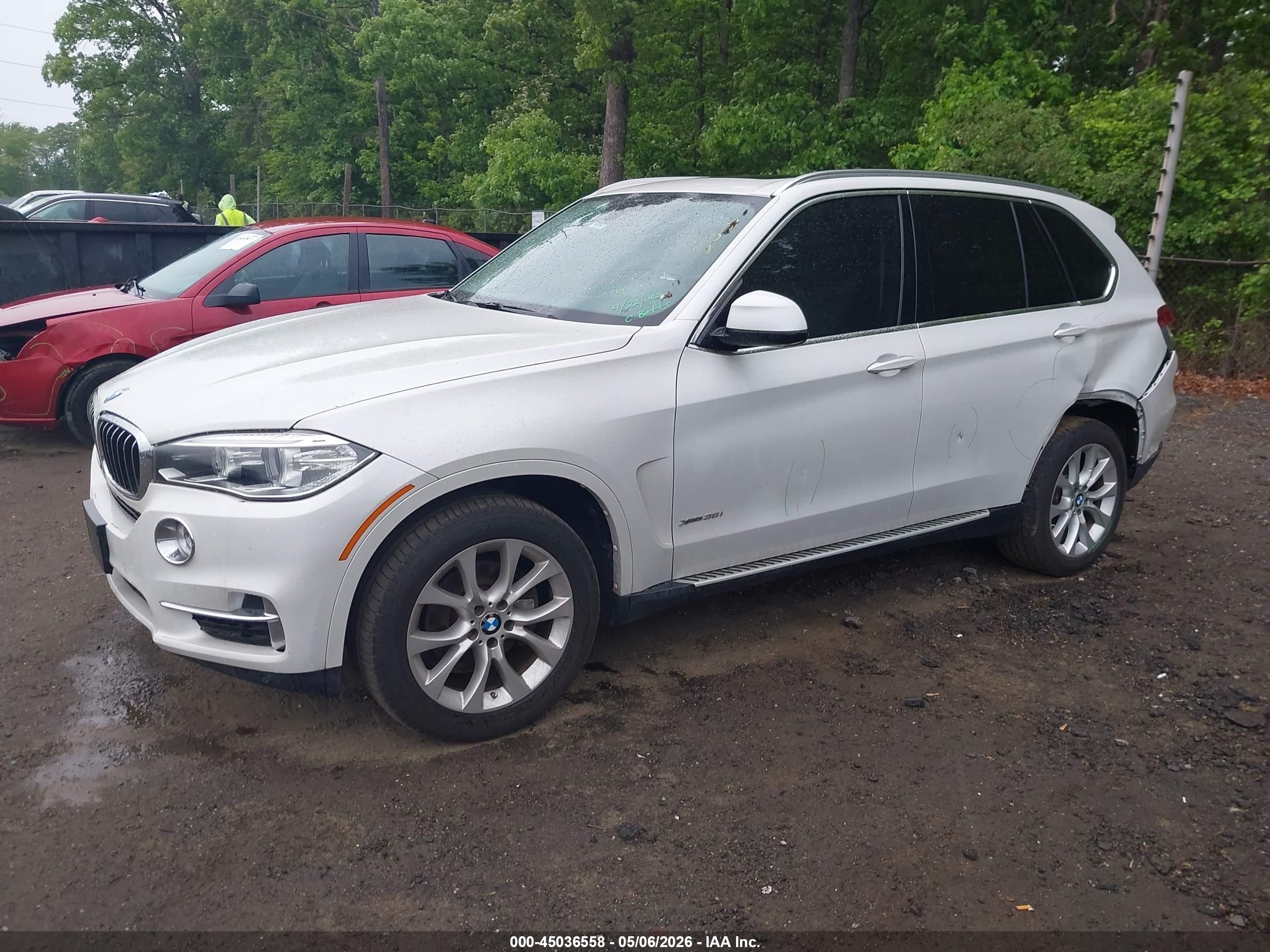 2015 Bmw X5 Xdrive35i White vin: 5UXKR0C51F0K53311