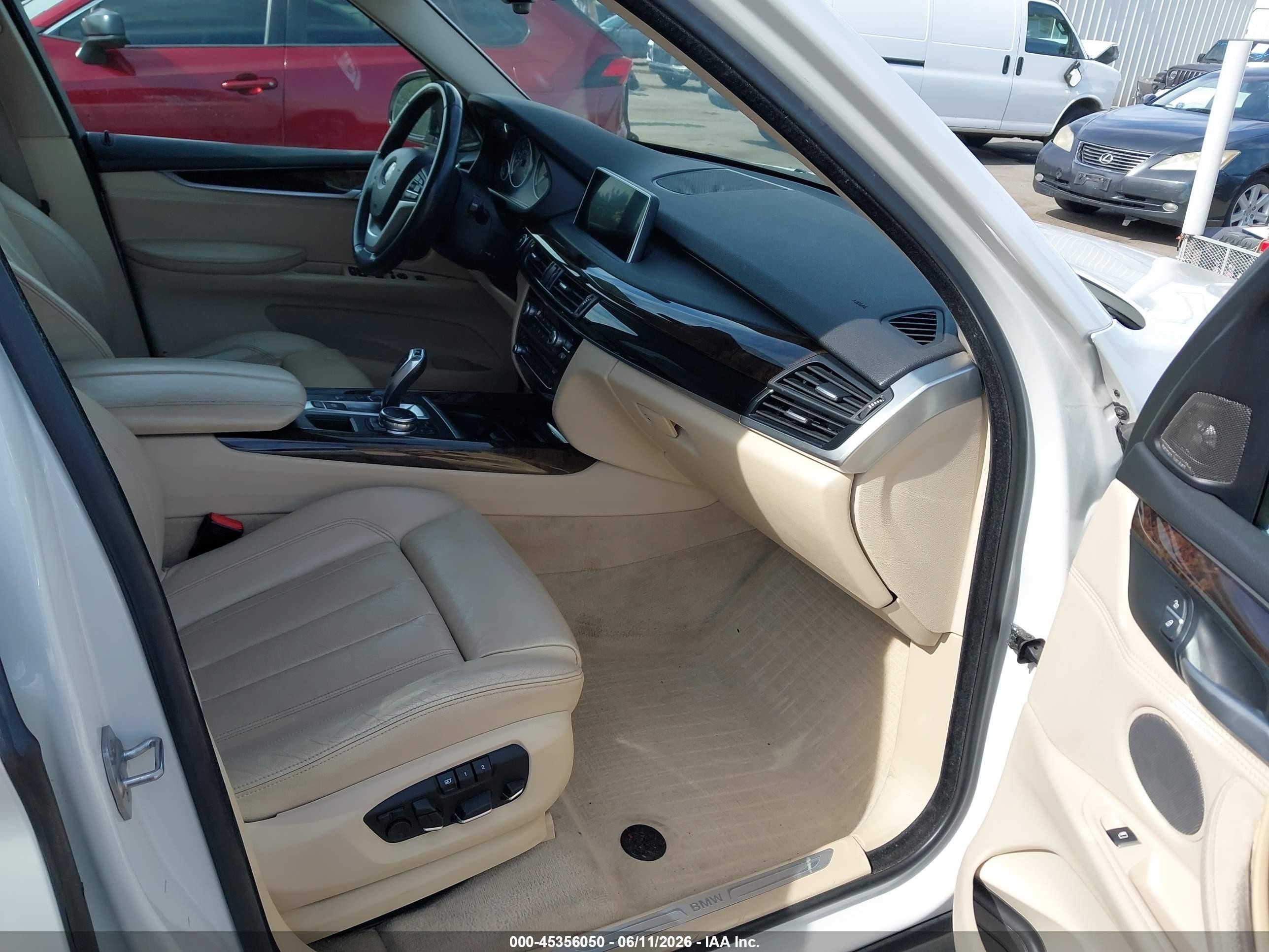 2015 Bmw X5 Xdrive35i White vin: 5UXKR0C51F0P12191