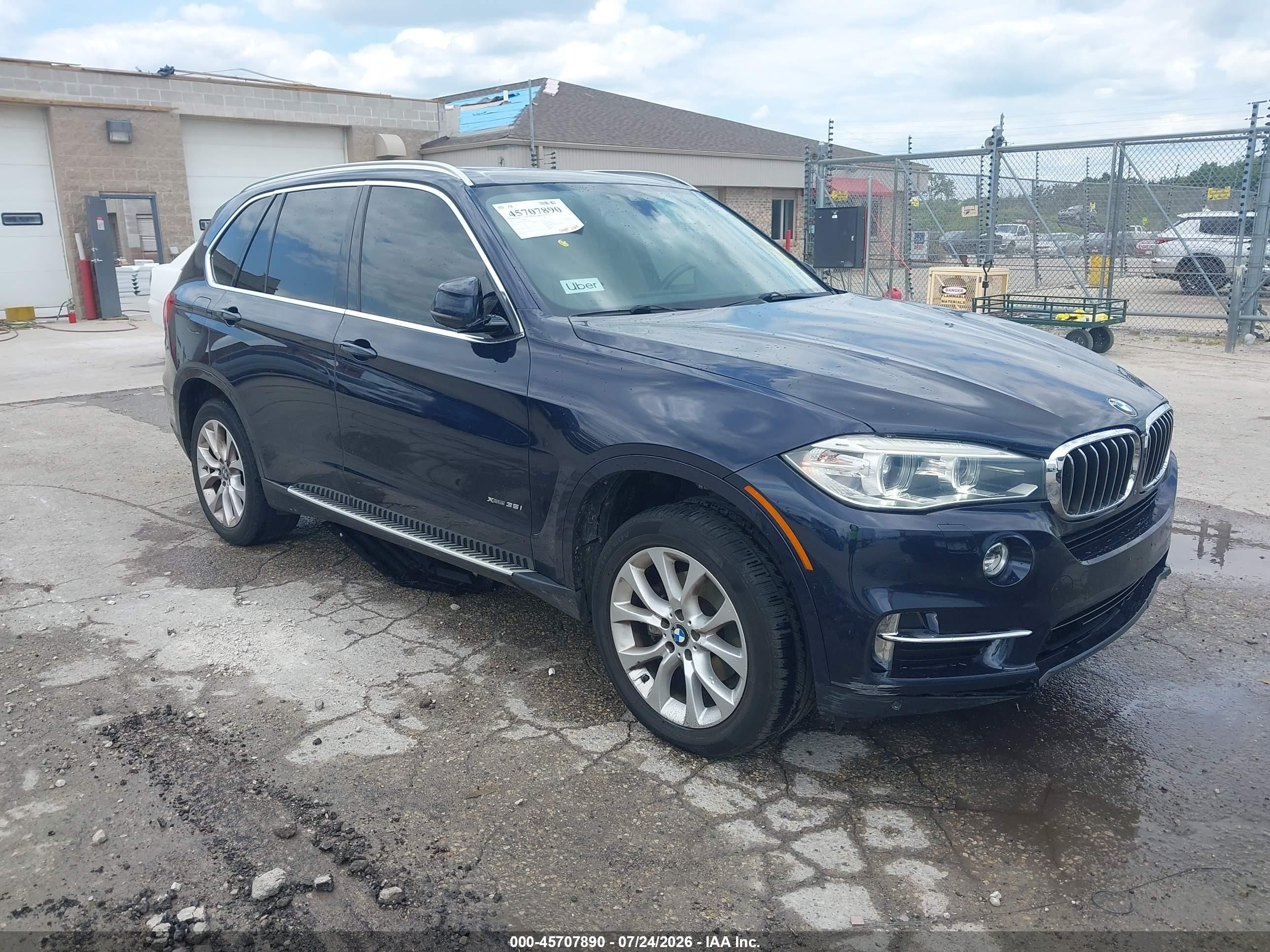 2015 Bmw X5 Xdrive35i Black vin: 5UXKR0C51F0P17889