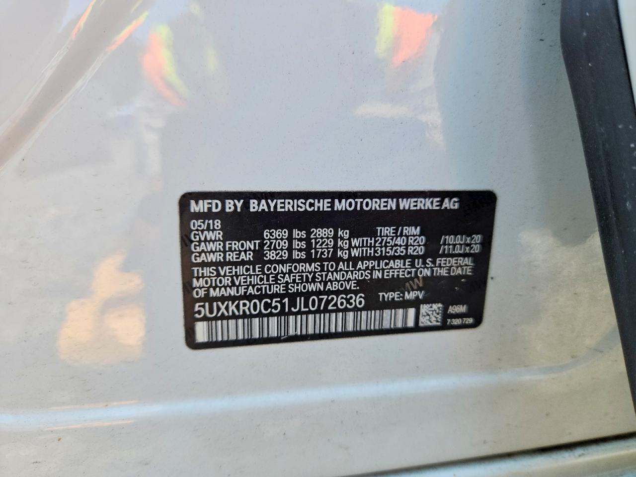 2018 Bmw X5 Xdrive35i Белый vin: 5UXKR0C51JL072636