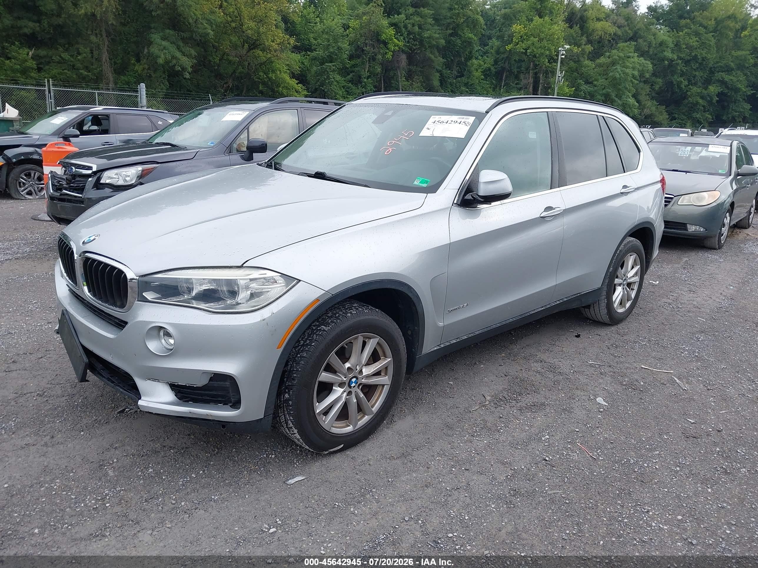 2015 Bmw X5 Xdrive35i Серебряный vin: 5UXKR0C52F0P05735