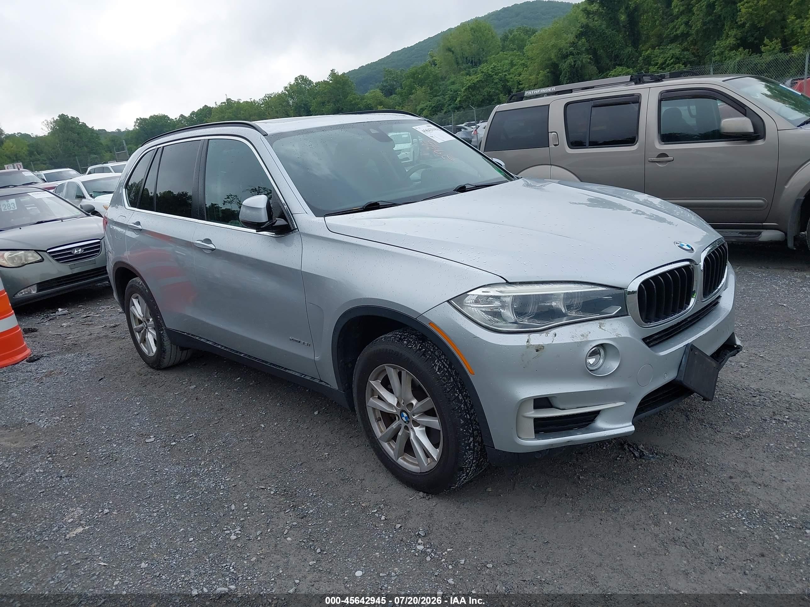 2015 Bmw X5 Xdrive35i Silver vin: 5UXKR0C52F0P05735