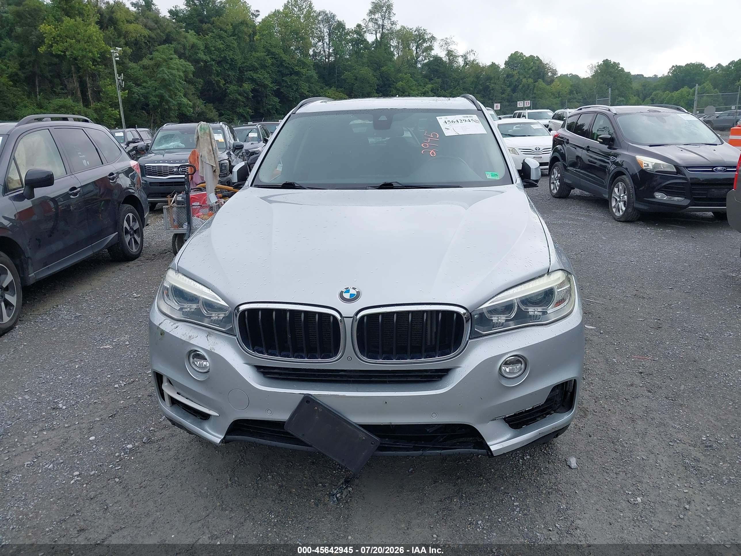 2015 Bmw X5 Xdrive35i Серебряный vin: 5UXKR0C52F0P05735