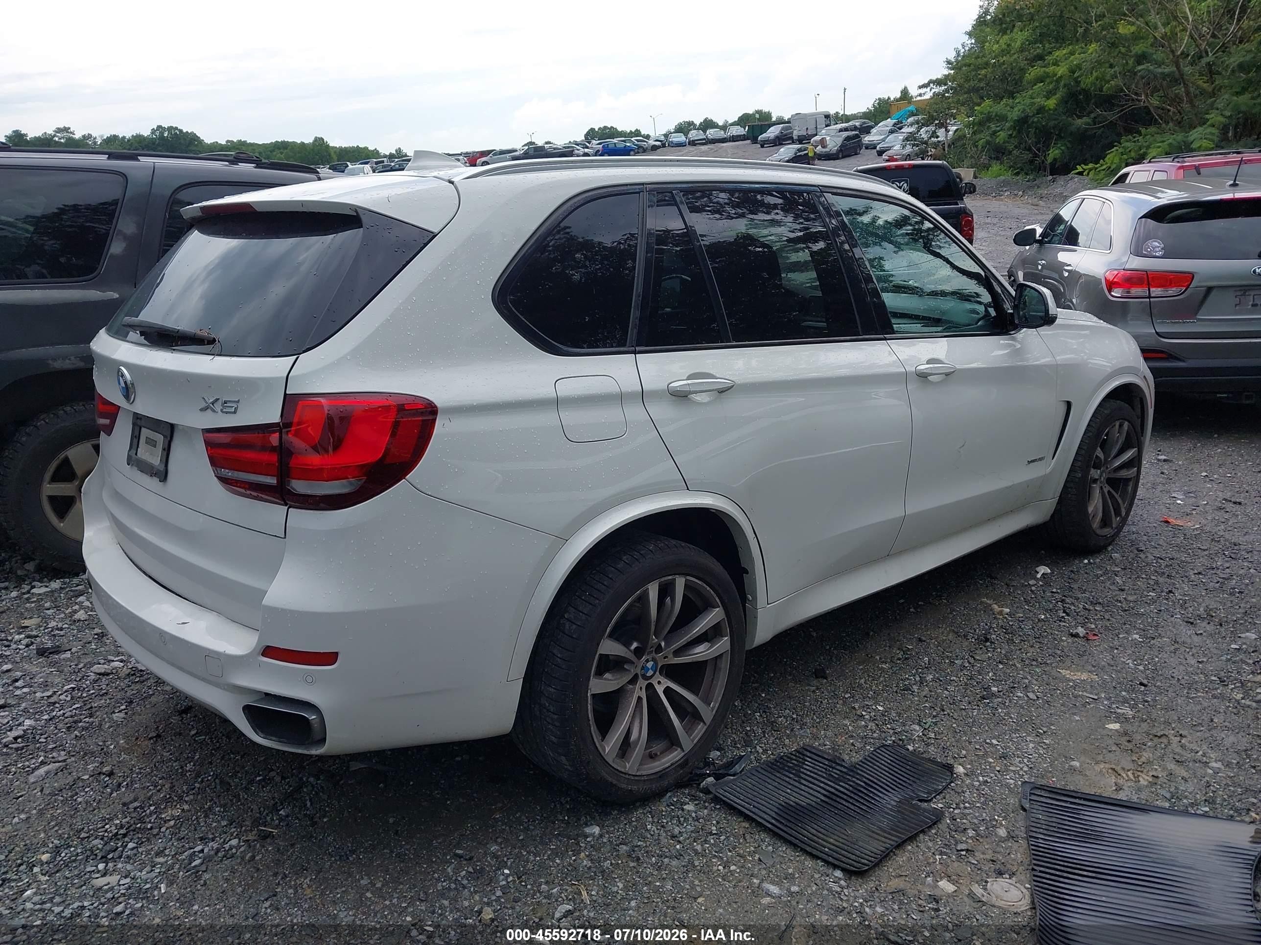 2015 Bmw X5 Xdrive35i White vin: 5UXKR0C52F0P08070