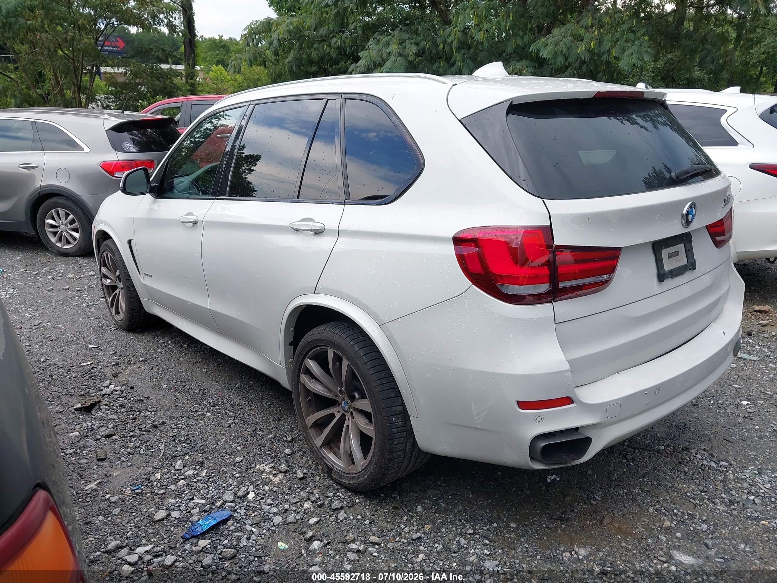 2015 Bmw X5 Xdrive35i White vin: 5UXKR0C52F0P08070