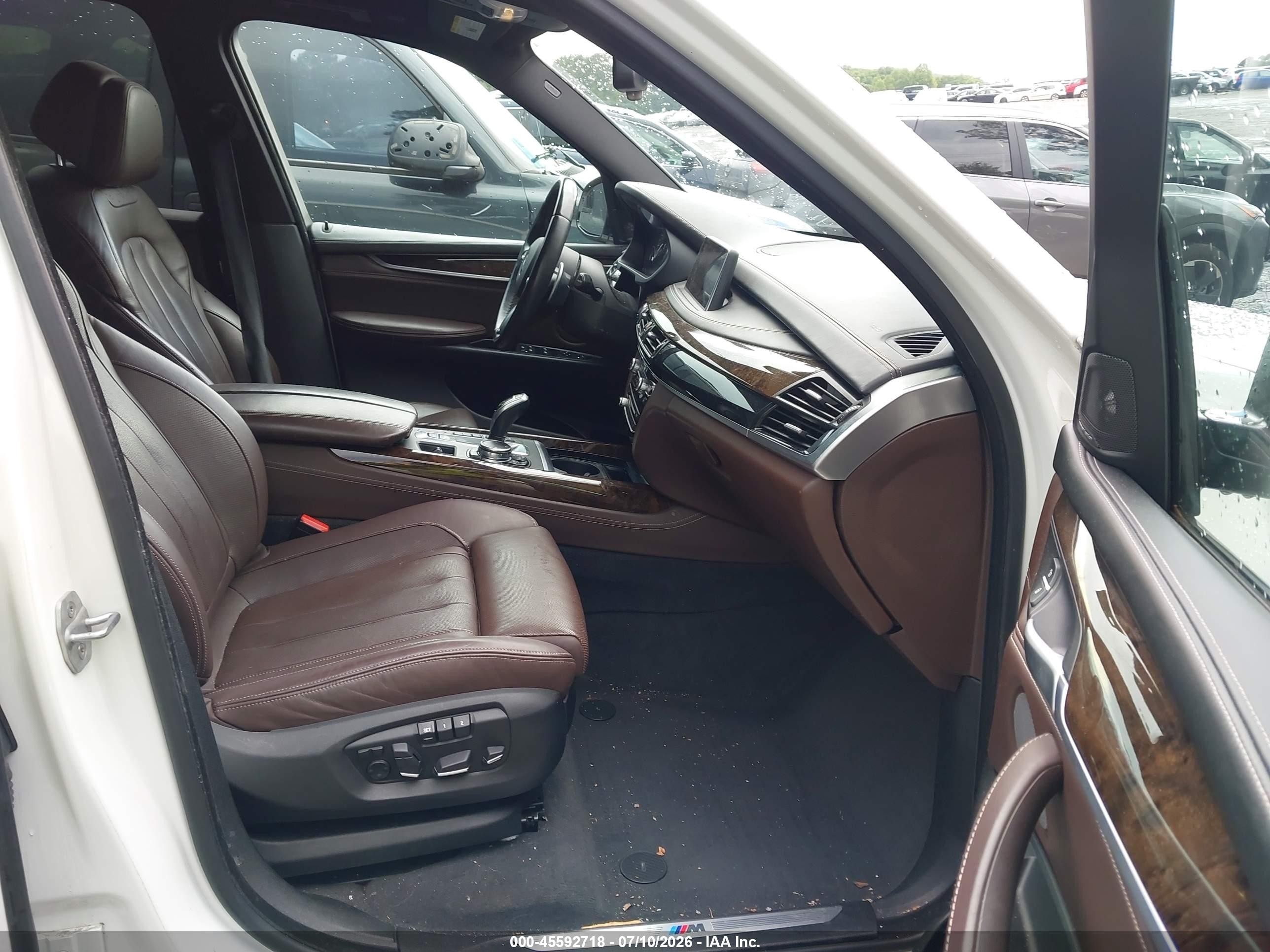 2015 Bmw X5 Xdrive35i White vin: 5UXKR0C52F0P08070