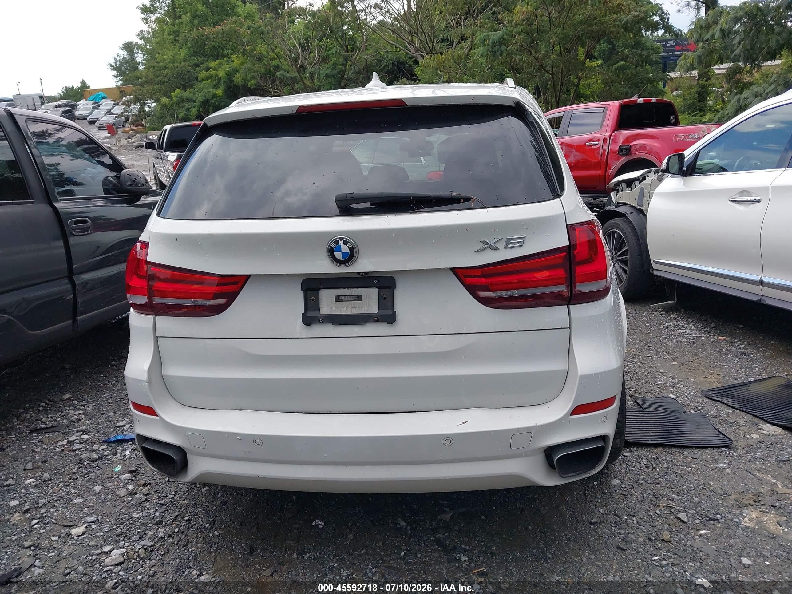 2015 Bmw X5 Xdrive35i White vin: 5UXKR0C52F0P08070