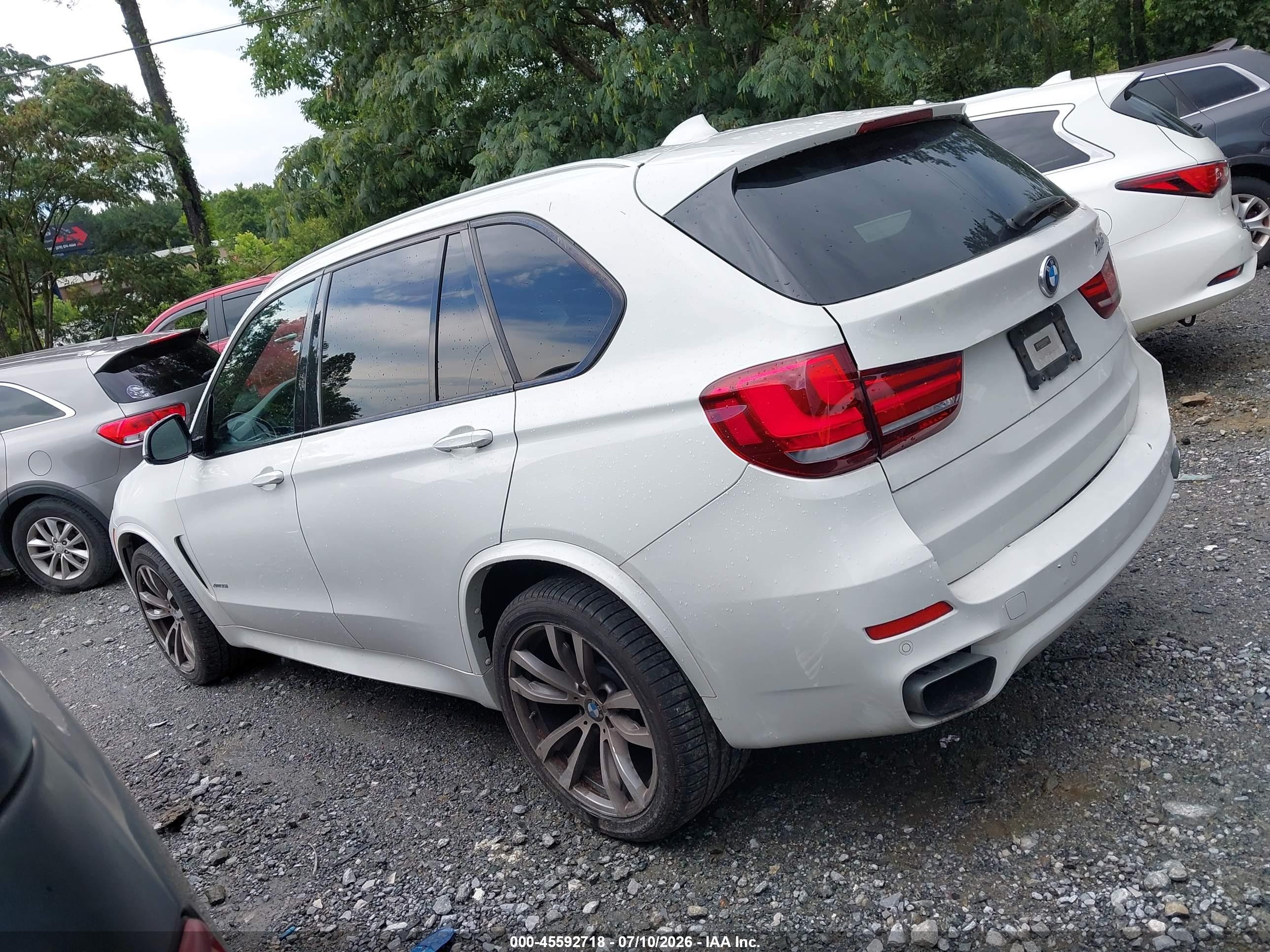 2015 Bmw X5 Xdrive35i White vin: 5UXKR0C52F0P08070