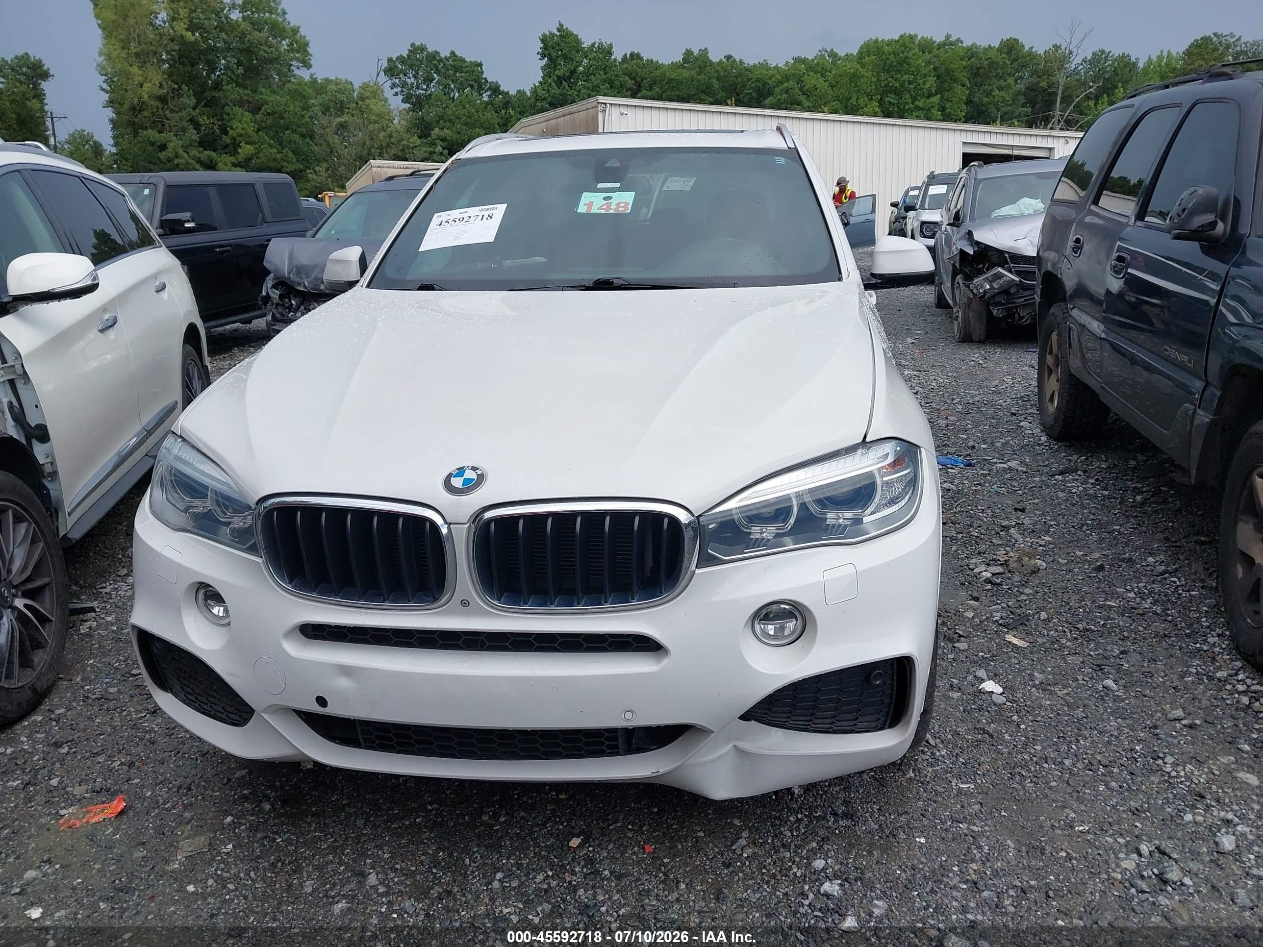 2015 Bmw X5 Xdrive35i White vin: 5UXKR0C52F0P08070