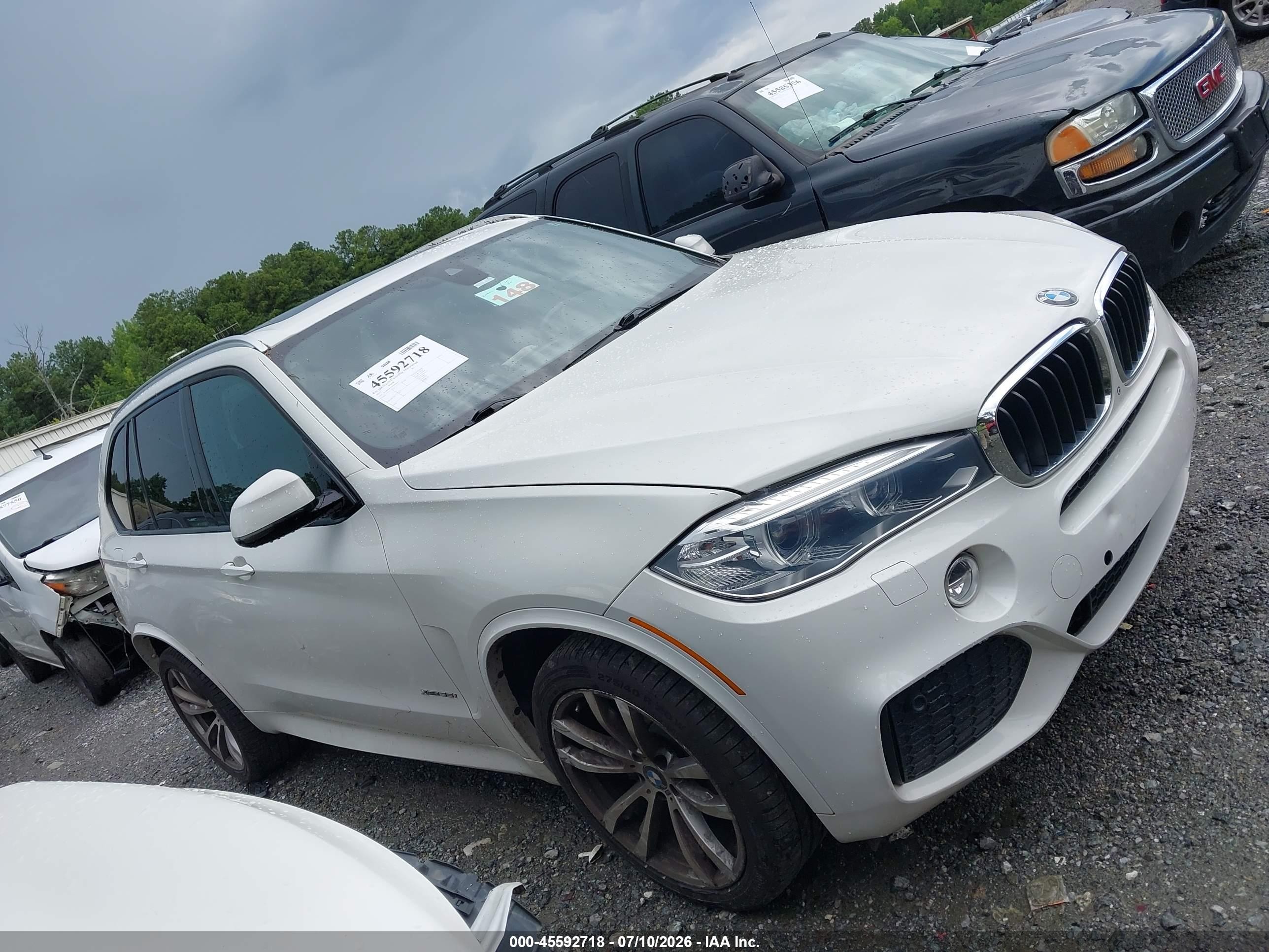 2015 Bmw X5 Xdrive35i White vin: 5UXKR0C52F0P08070