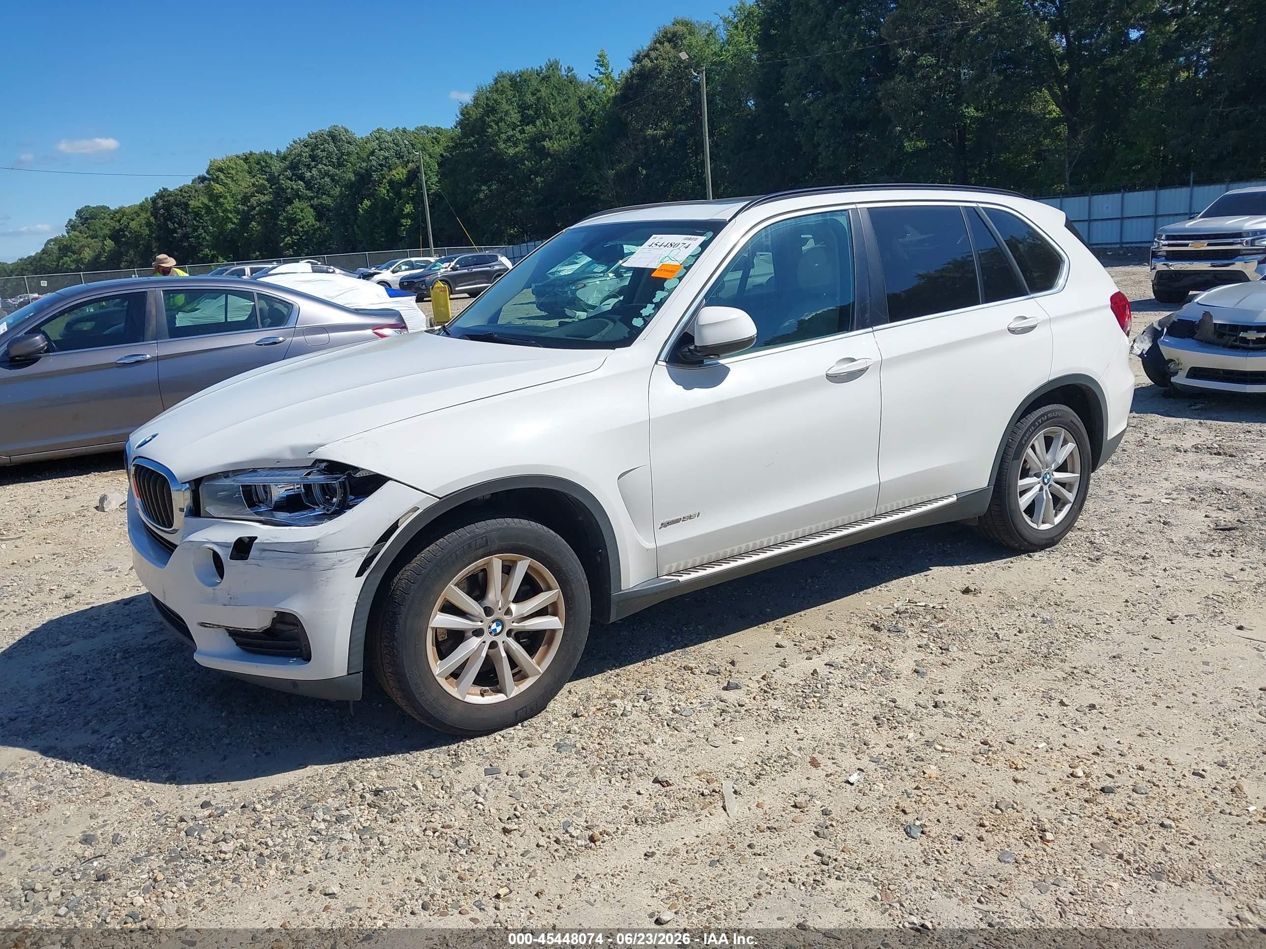 2015 Bmw X5 Xdrive35i White vin: 5UXKR0C52F0P11437