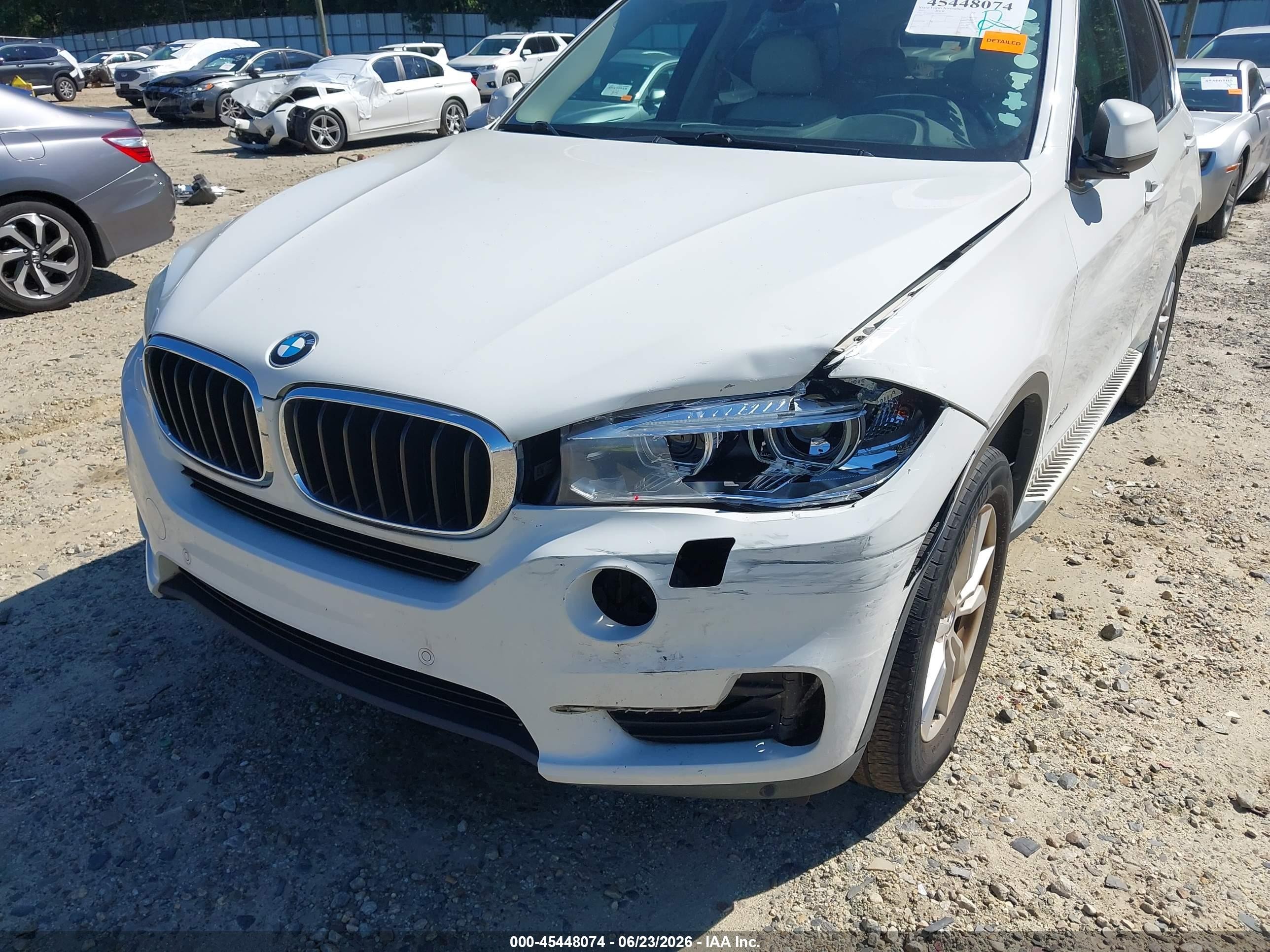 2015 Bmw X5 Xdrive35i White vin: 5UXKR0C52F0P11437