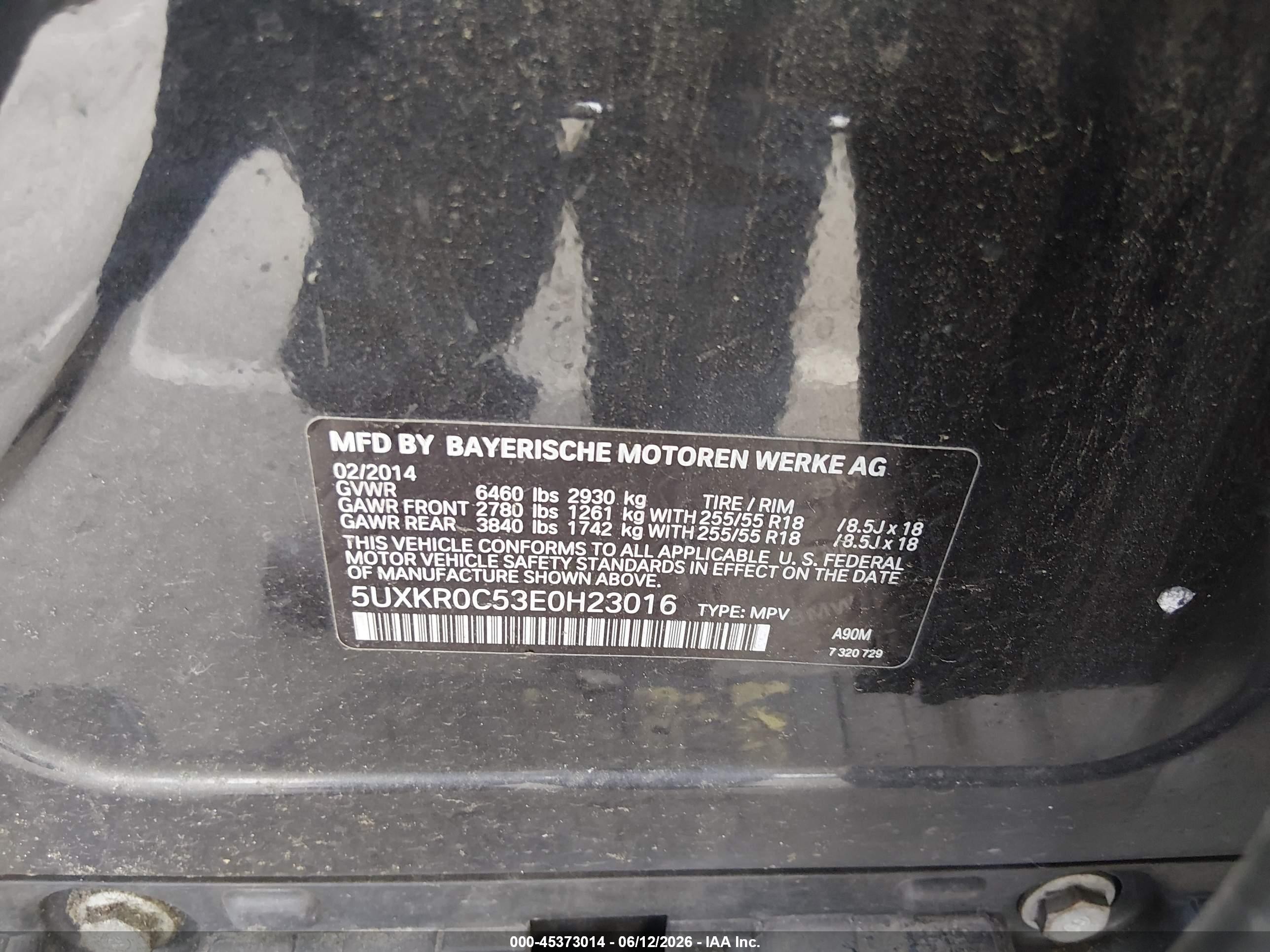 2014 Bmw X5 Xdrive35i Серый vin: 5UXKR0C53E0H23016