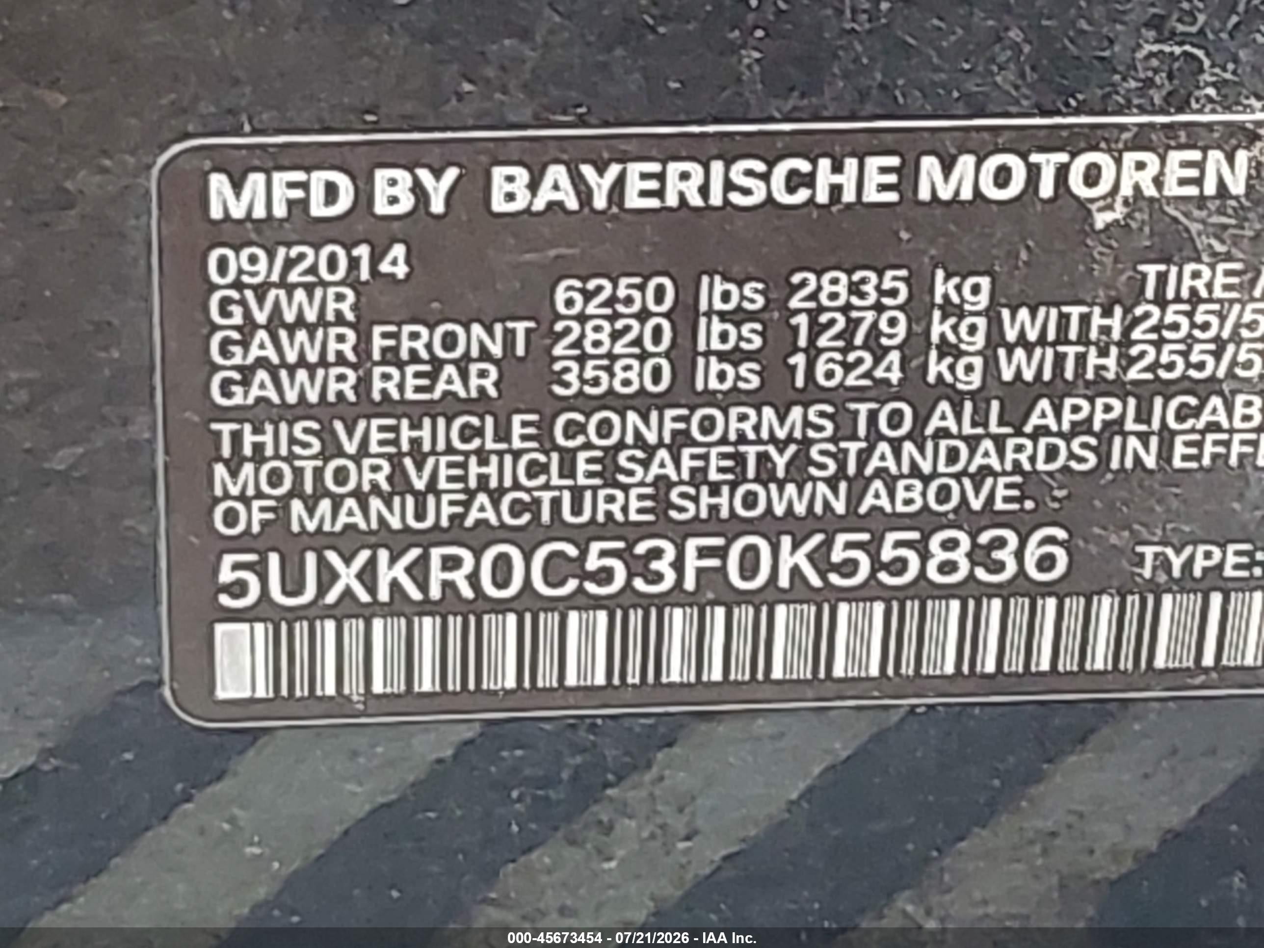 2015 Bmw X5 Xdrive35i Black vin: 5UXKR0C53F0K55836