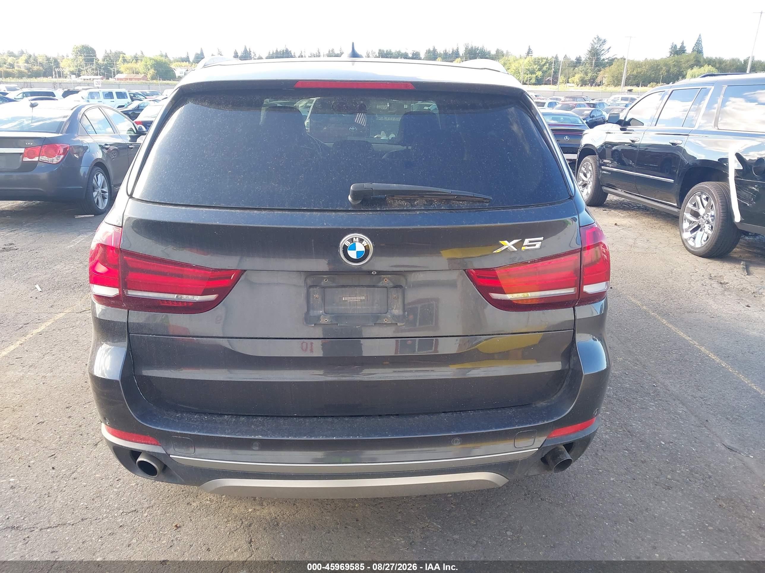 2015 Bmw X5 Xdrive35i Gray vin: 5UXKR0C53F0K60714