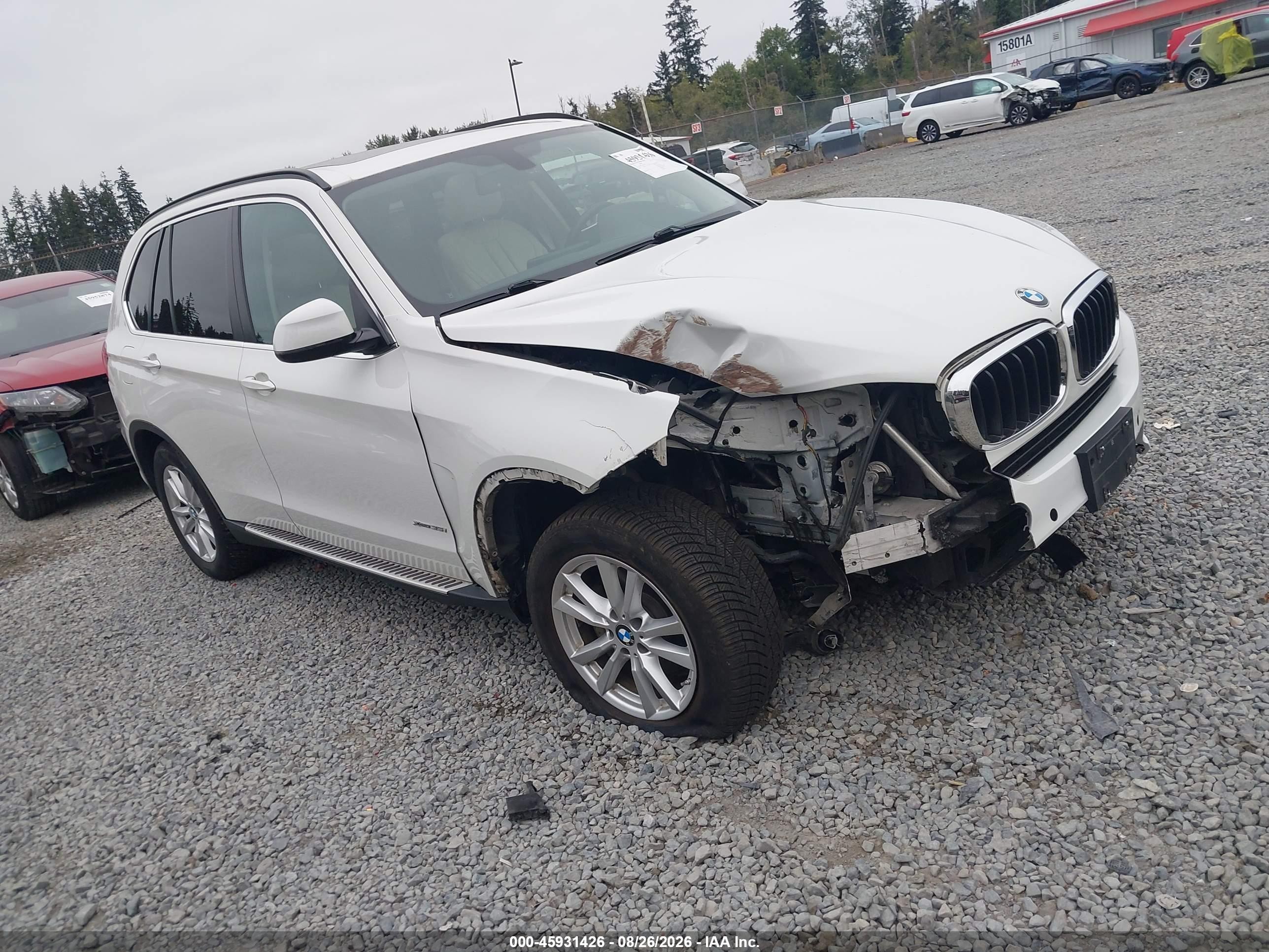 2015 Bmw X5 Xdrive35i White vin: 5UXKR0C53F0K62284