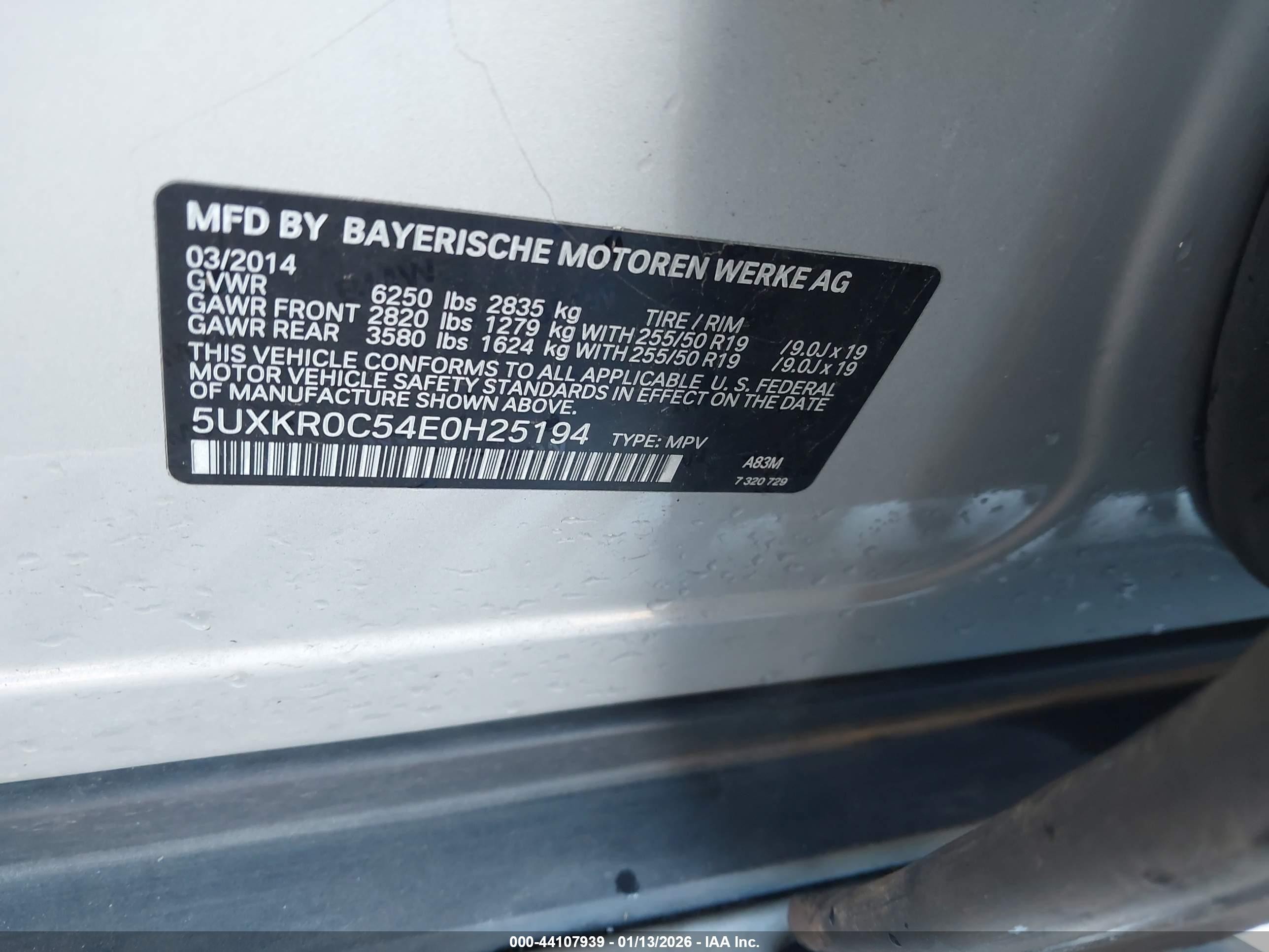 2014 Bmw X5 Xdrive35i Silver vin: 5UXKR0C54E0H25194