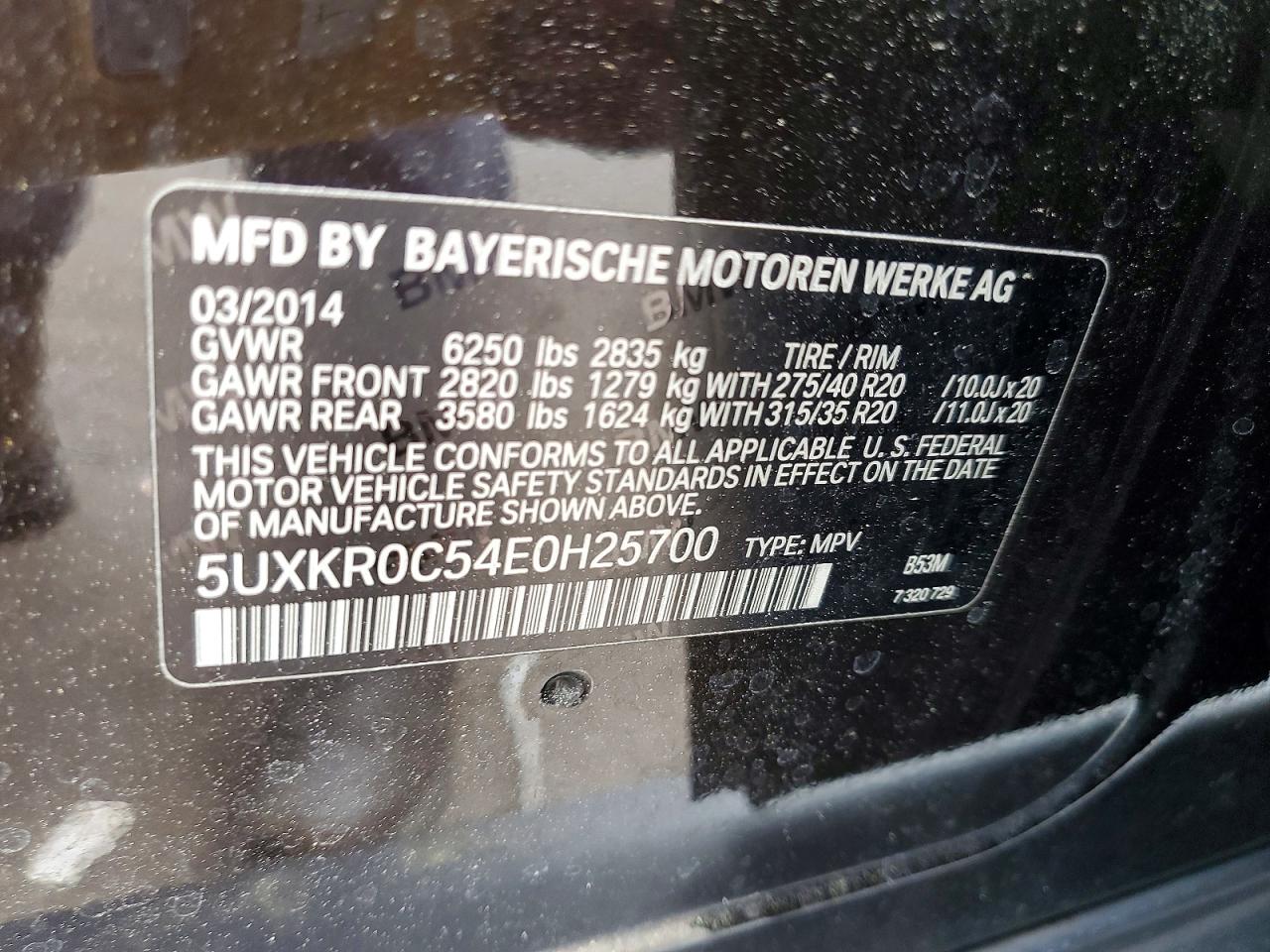 2014 Bmw X5 Xdrive35i Brown vin: 5UXKR0C54E0H25700