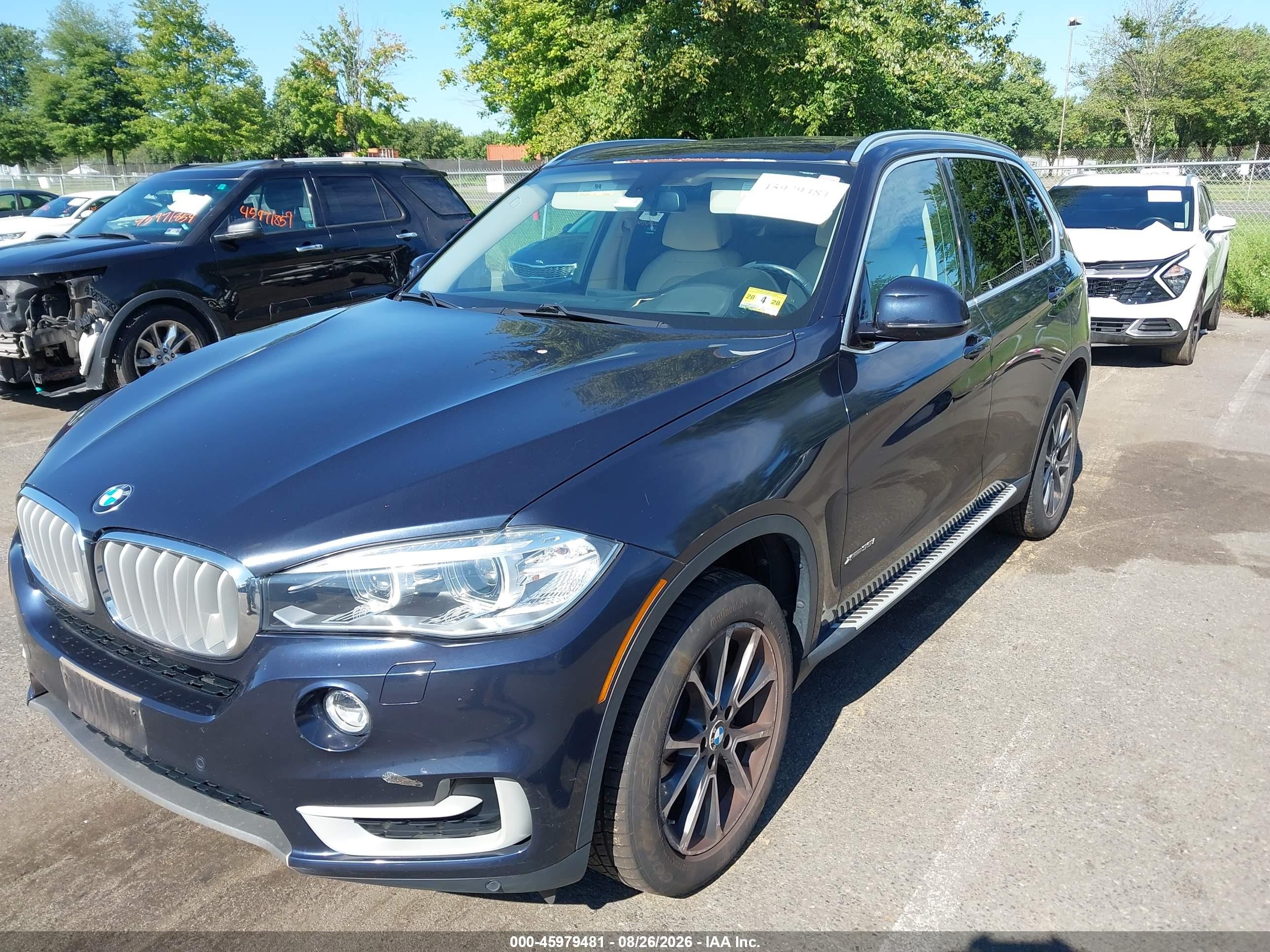 2015 Bmw X5 Xdrive35i Blue vin: 5UXKR0C54F0K68501