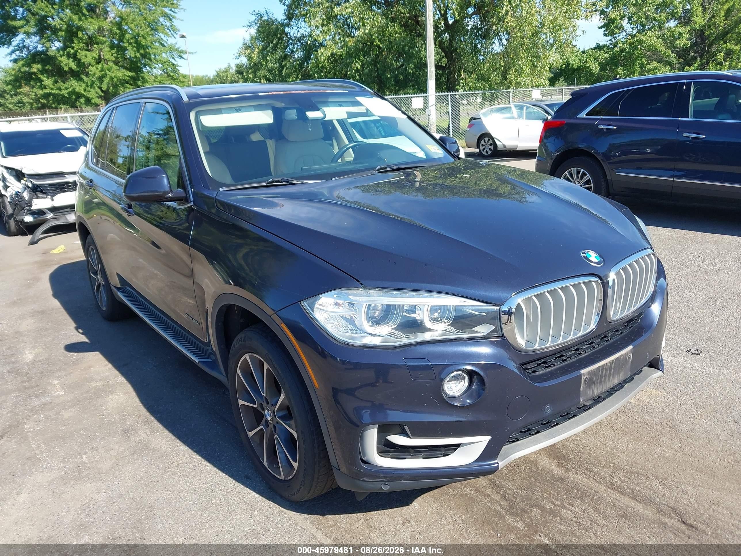 2015 Bmw X5 Xdrive35i Синий vin: 5UXKR0C54F0K68501