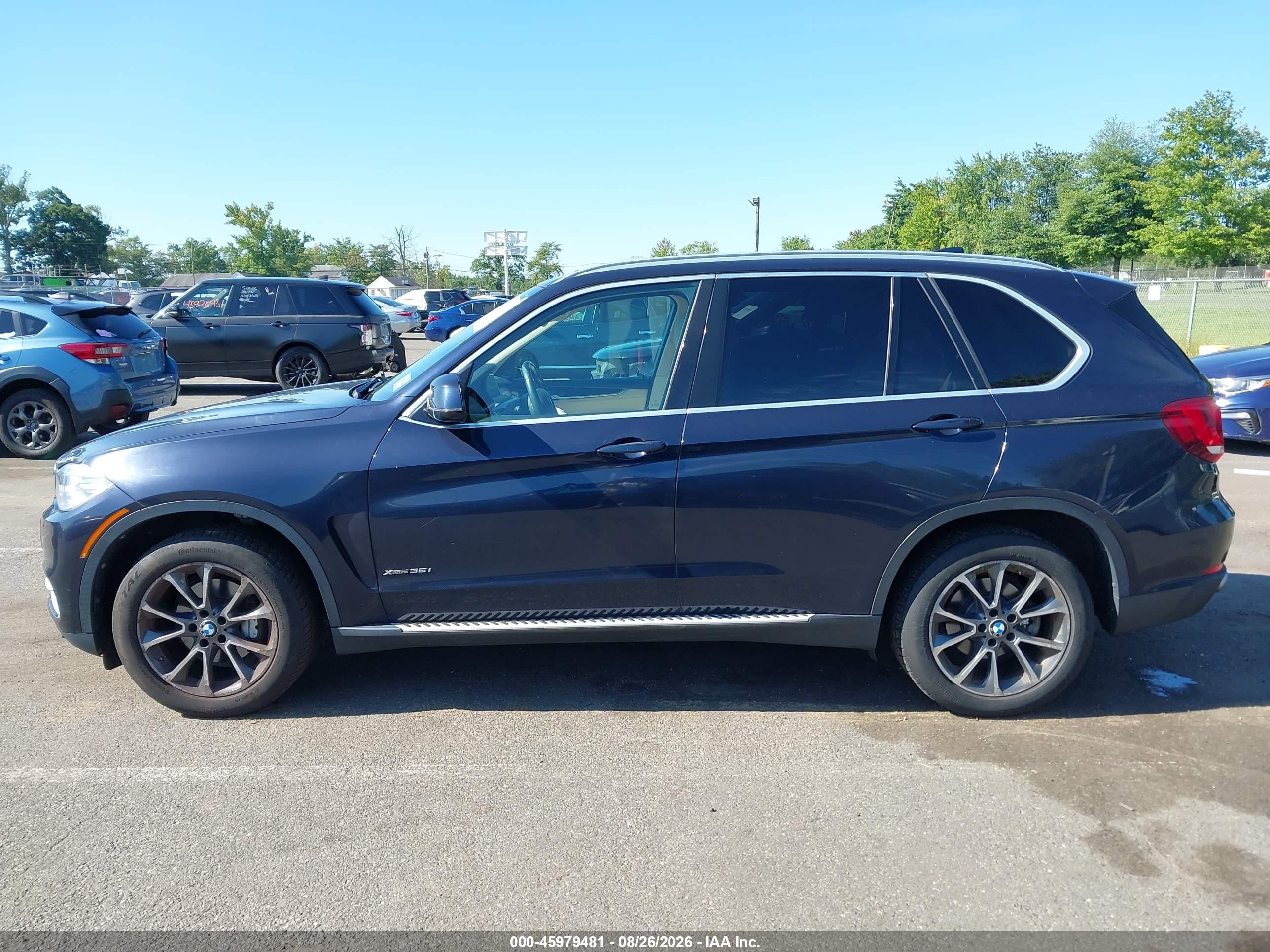 2015 Bmw X5 Xdrive35i Blue vin: 5UXKR0C54F0K68501
