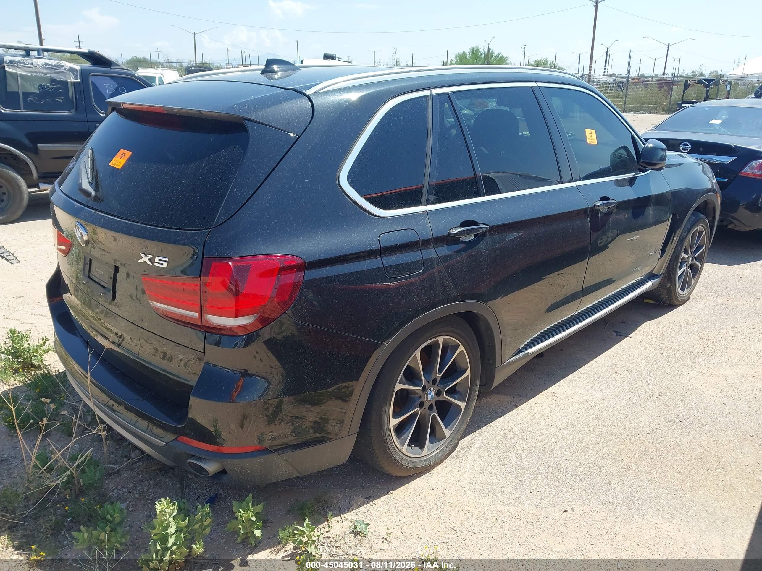 2015 Bmw X5 Xdrive35i Черный vin: 5UXKR0C54F0P01038