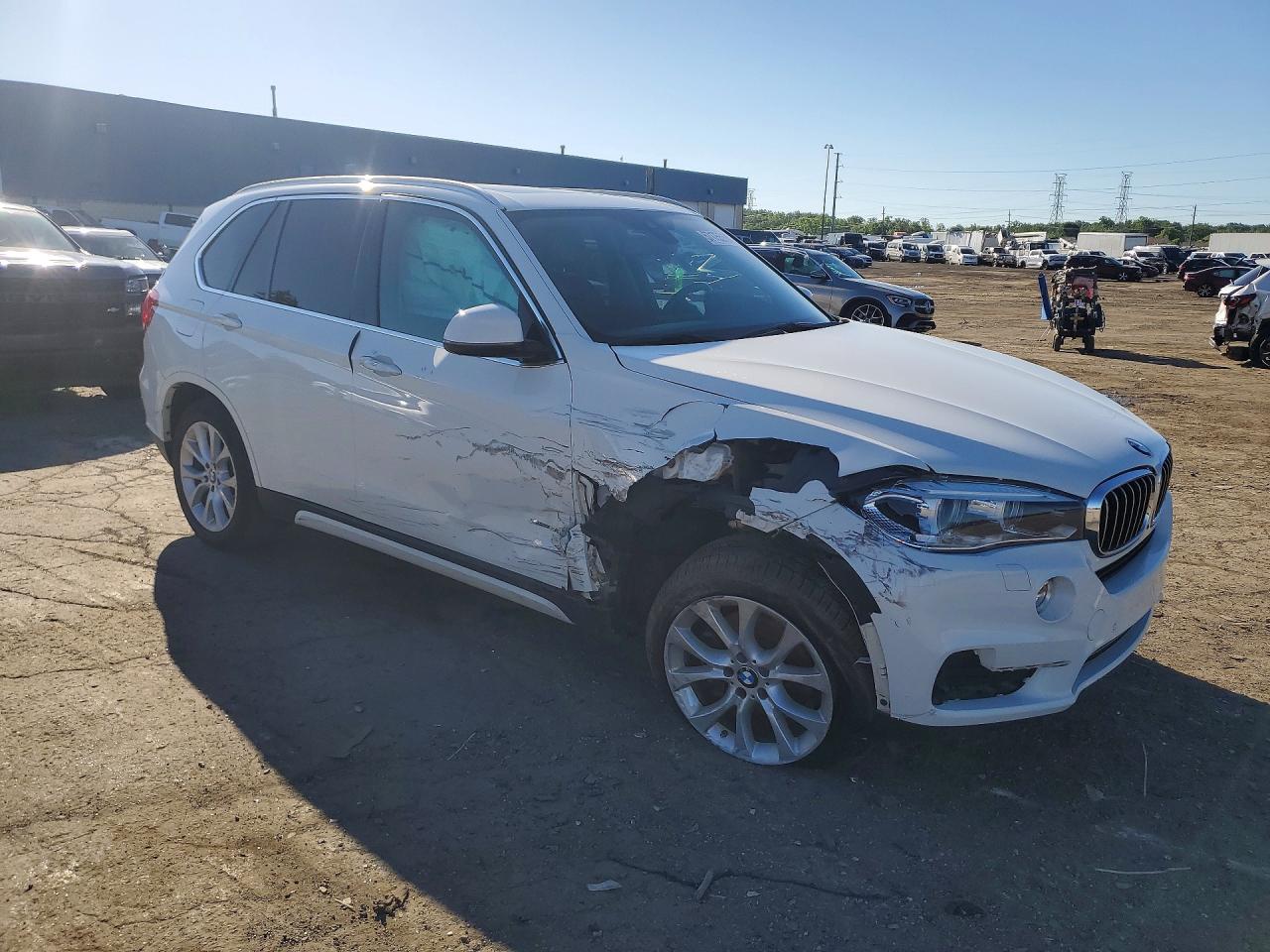 2015 Bmw X5 Xdrive35i White vin: 5UXKR0C54F0P10709