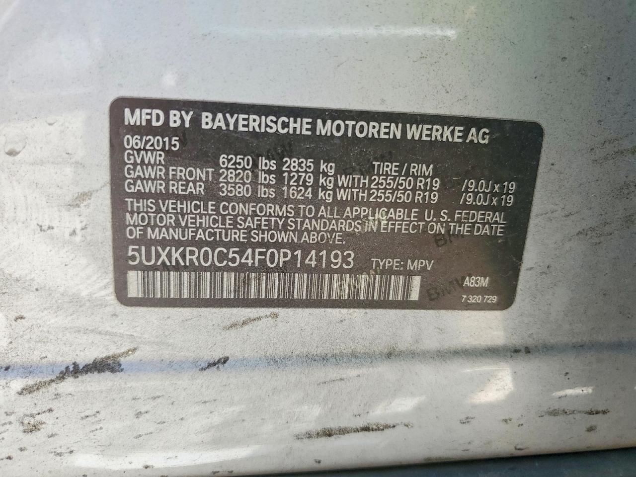 2015 Bmw X5 Xdrive35i Silver vin: 5UXKR0C54F0P14193