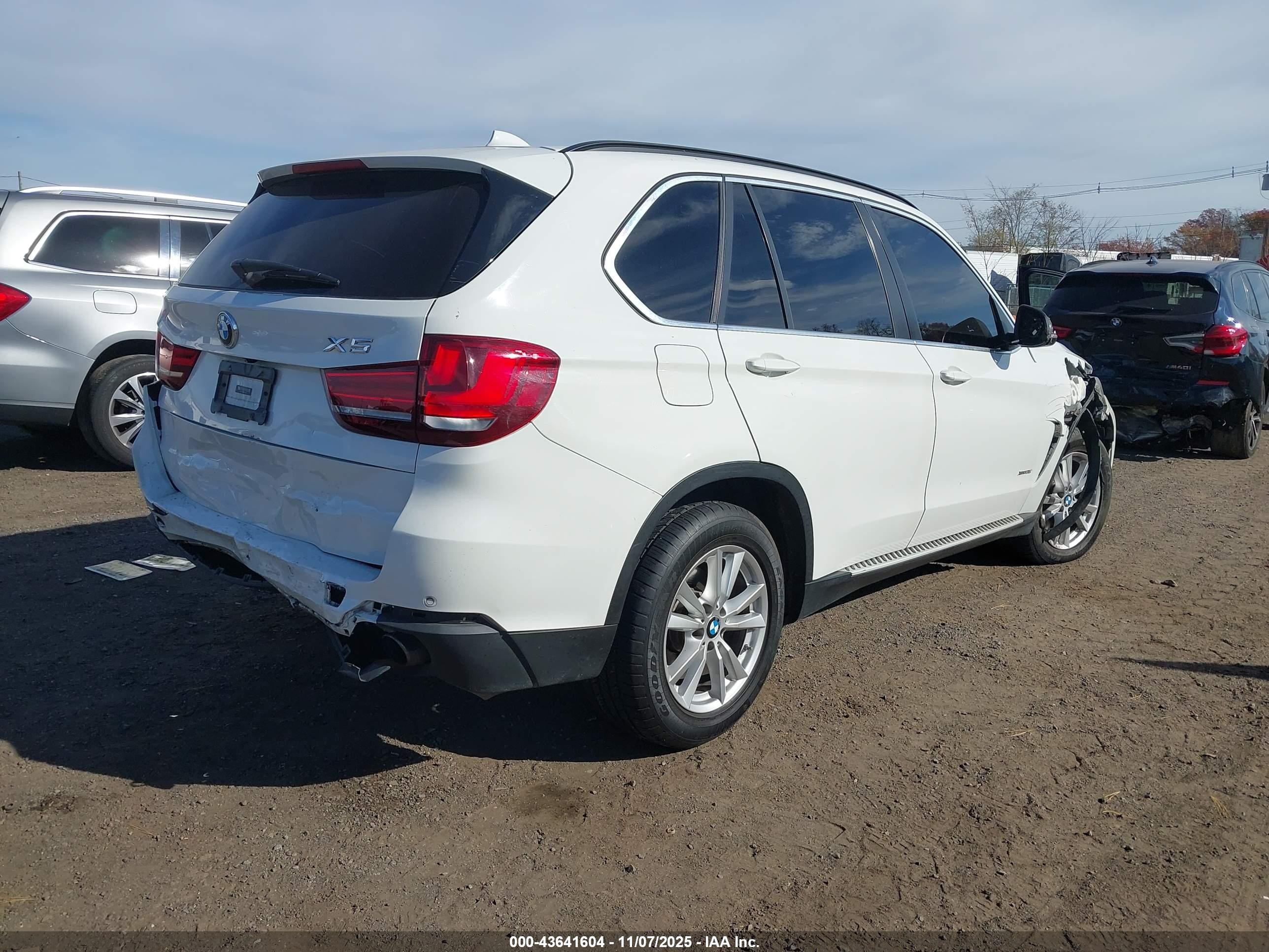 2015 Bmw X5 Xdrive35i White vin: 5UXKR0C55F0K52520