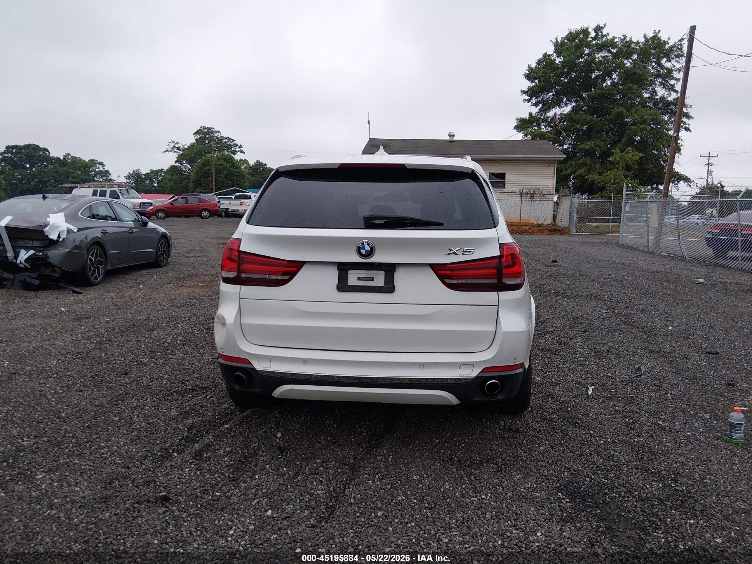 2015 Bmw X5 Xdrive35i White vin: 5UXKR0C55F0K62092