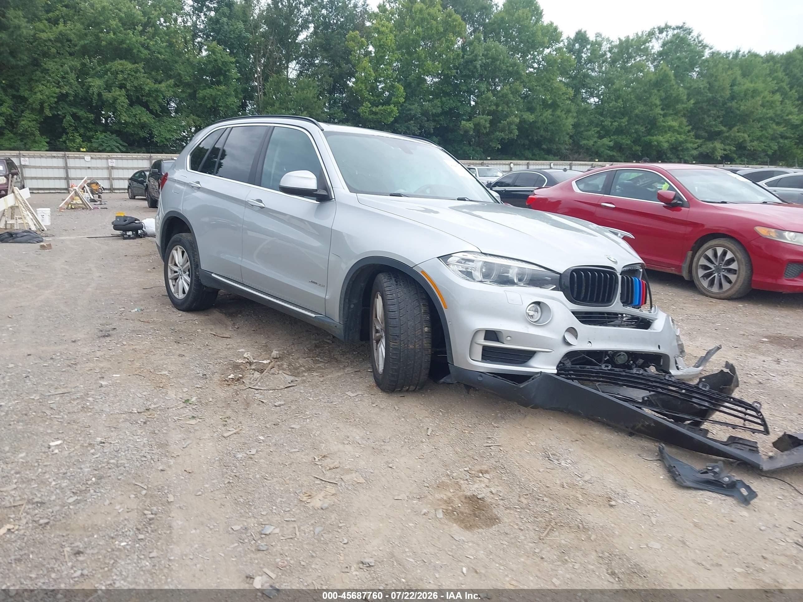 2015 Bmw X5 Xdrive35i Silver vin: 5UXKR0C55F0K66188