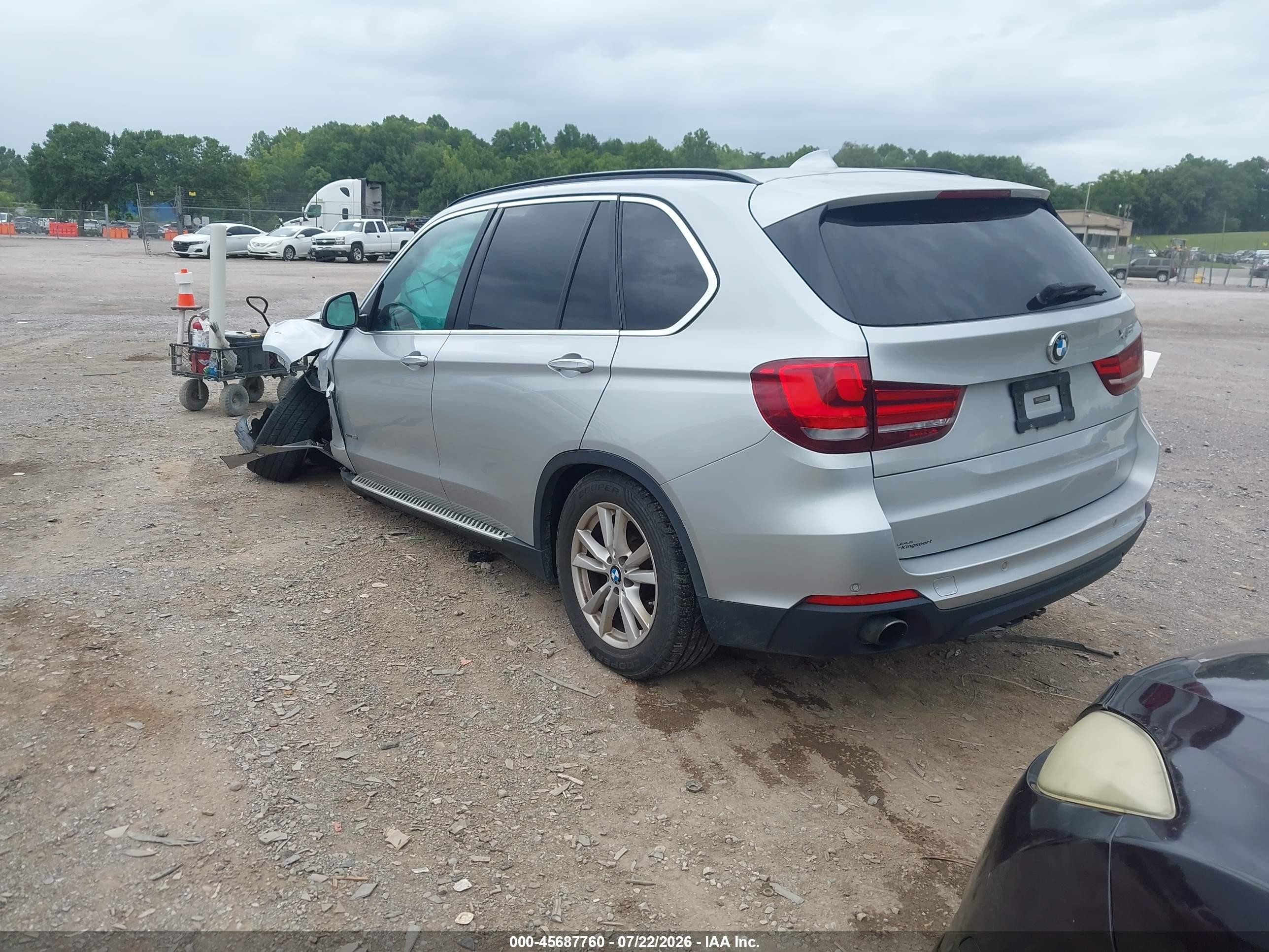 2015 Bmw X5 Xdrive35i Silver vin: 5UXKR0C55F0K66188