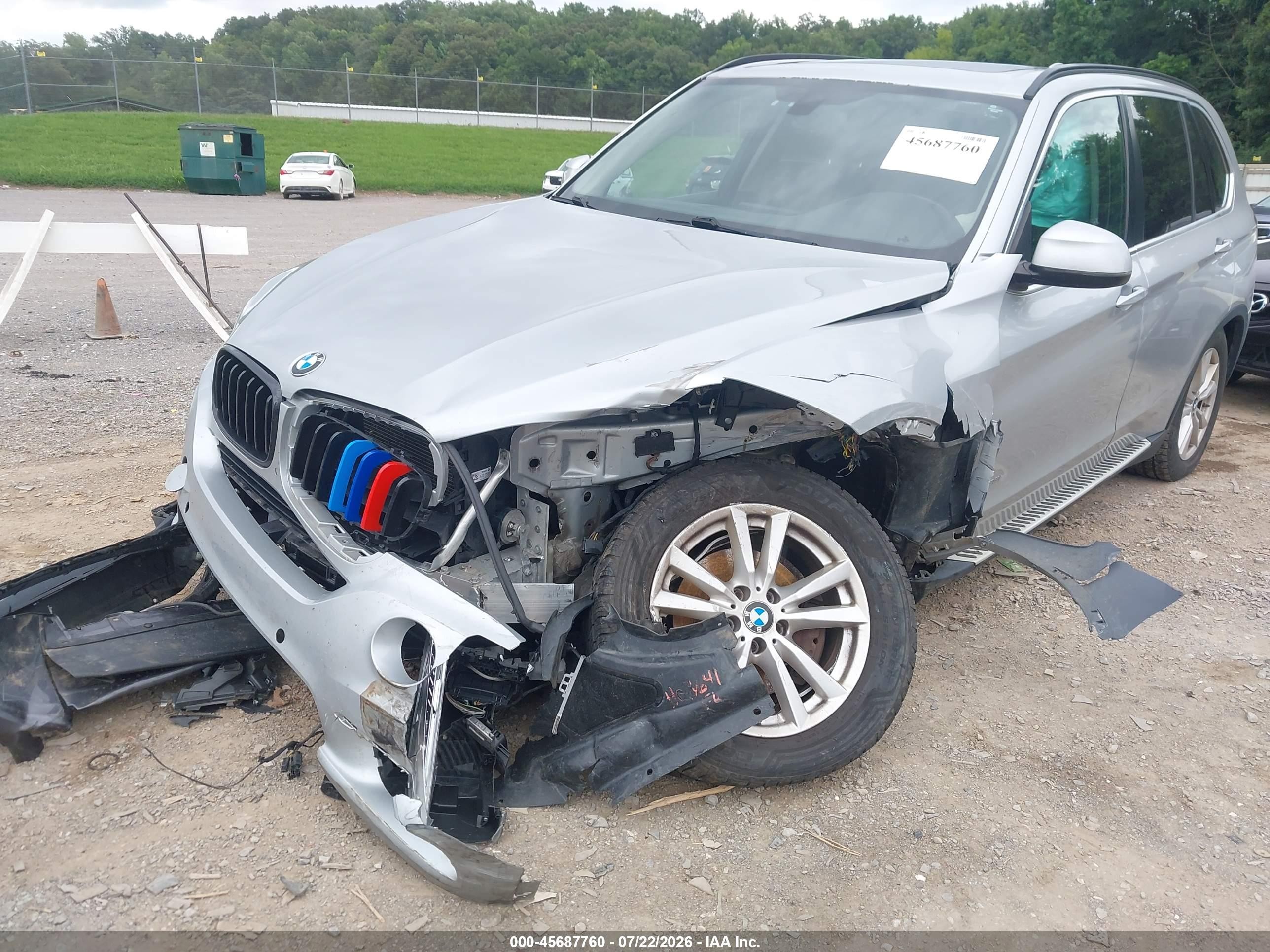2015 Bmw X5 Xdrive35i Silver vin: 5UXKR0C55F0K66188