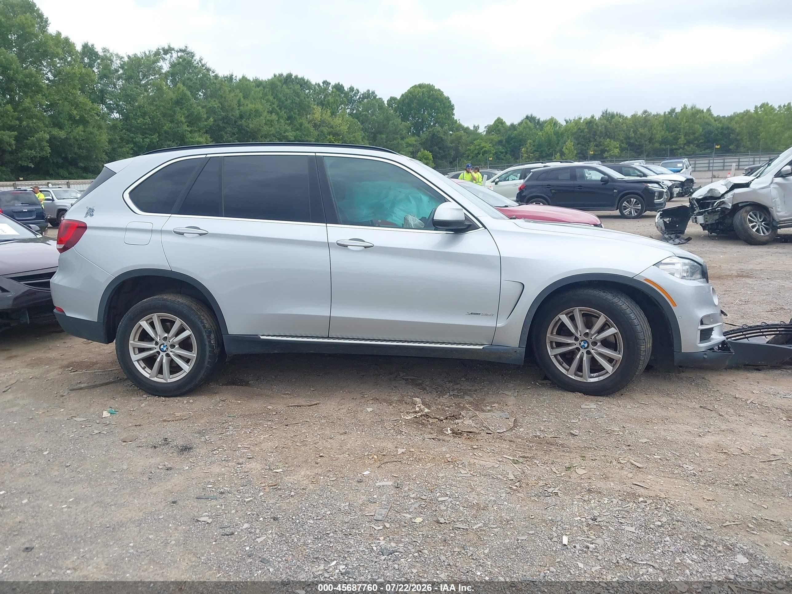 2015 Bmw X5 Xdrive35i Silver vin: 5UXKR0C55F0K66188