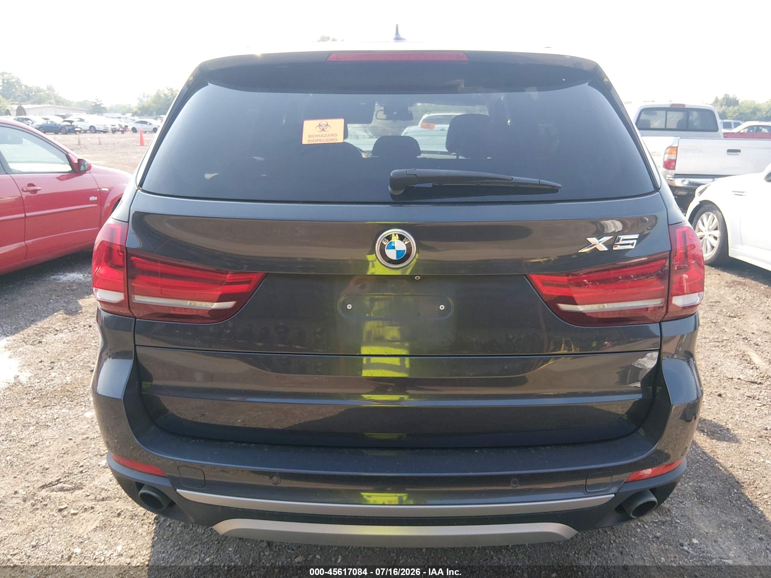 2015 Bmw X5 Xdrive35i Black vin: 5UXKR0C55F0K67468