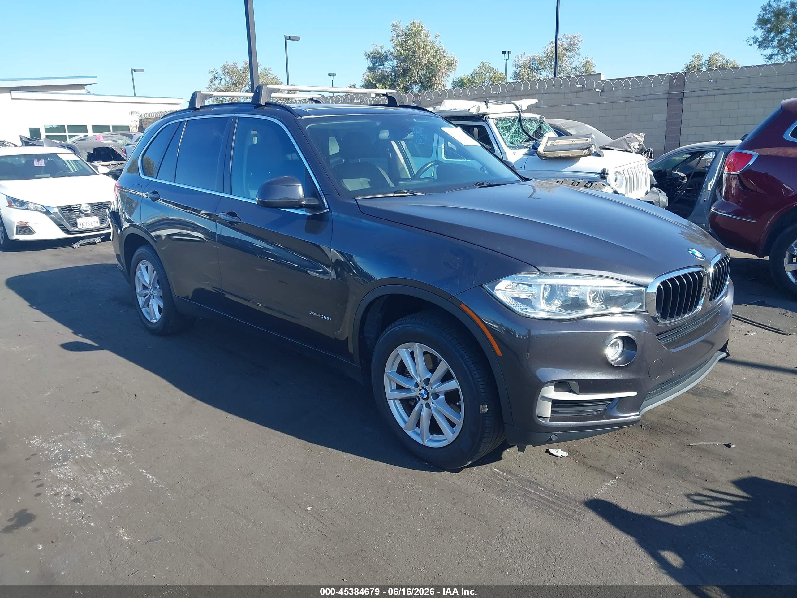 2015 Bmw X5 Xdrive35i Black vin: 5UXKR0C55F0P02487