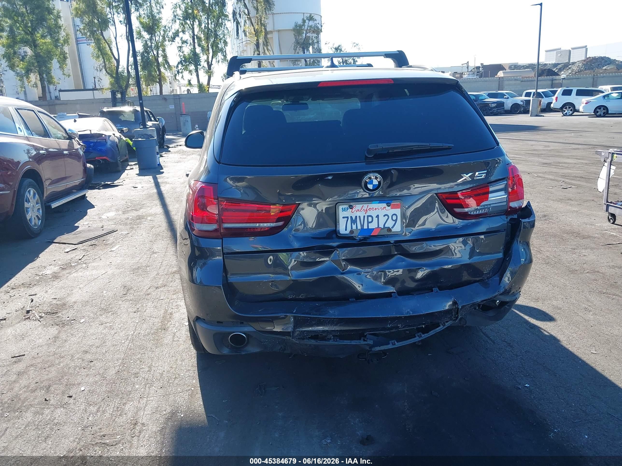 2015 Bmw X5 Xdrive35i Black vin: 5UXKR0C55F0P02487