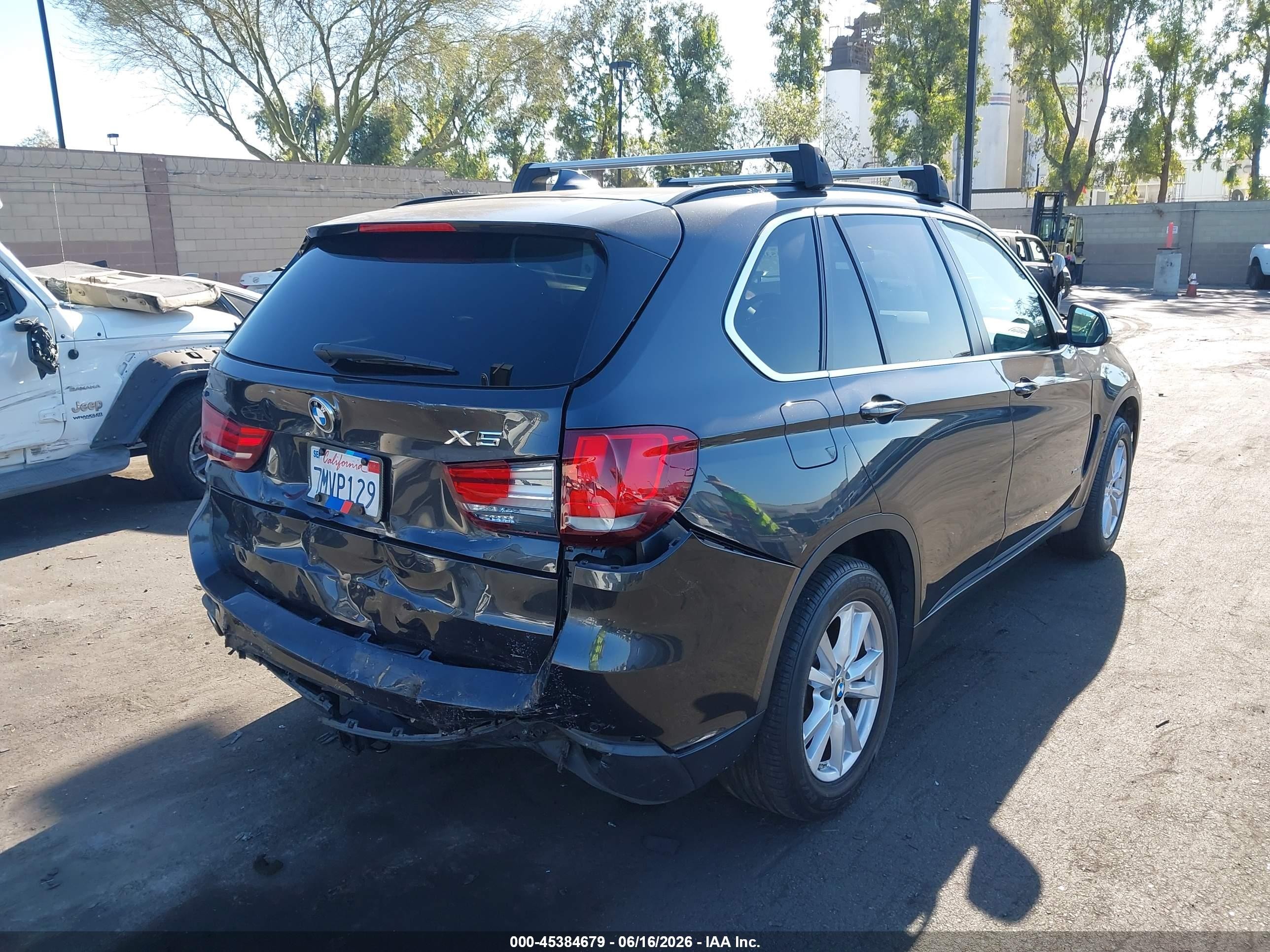 2015 Bmw X5 Xdrive35i Black vin: 5UXKR0C55F0P02487