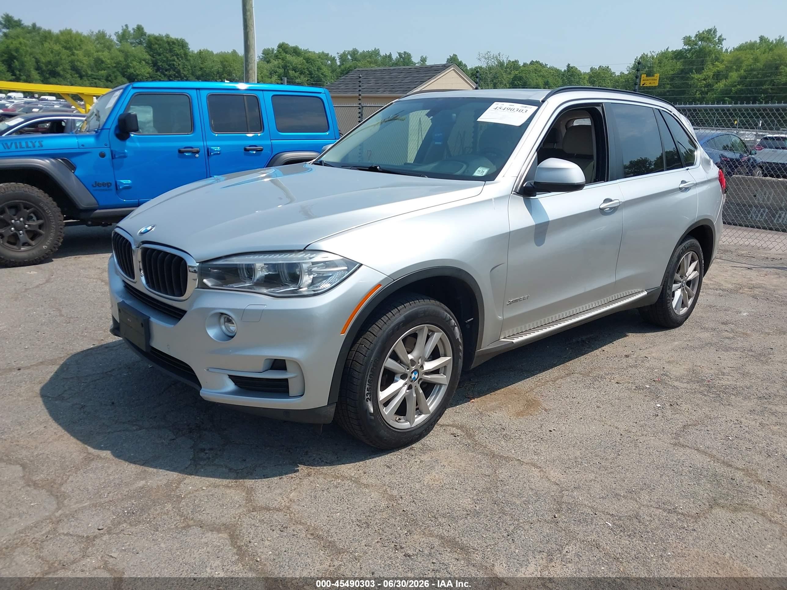 2015 Bmw X5 Xdrive35i Silver vin: 5UXKR0C55F0P04627