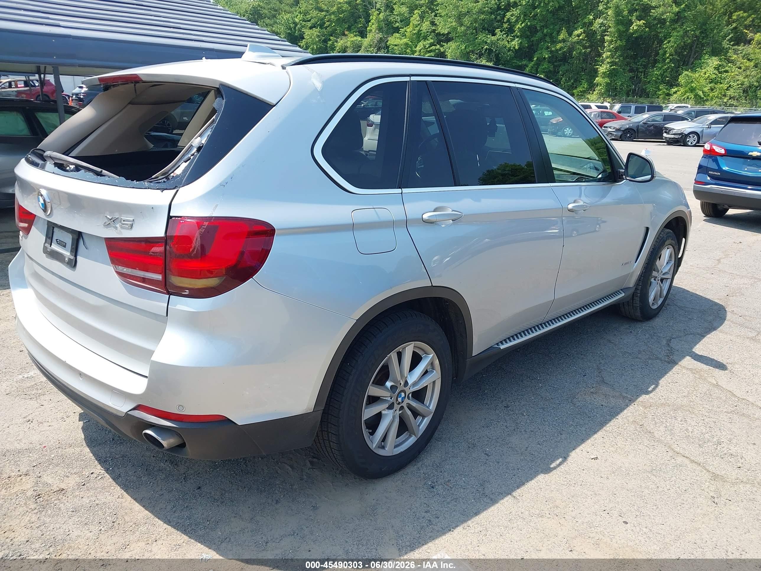 2015 Bmw X5 Xdrive35i Silver vin: 5UXKR0C55F0P04627