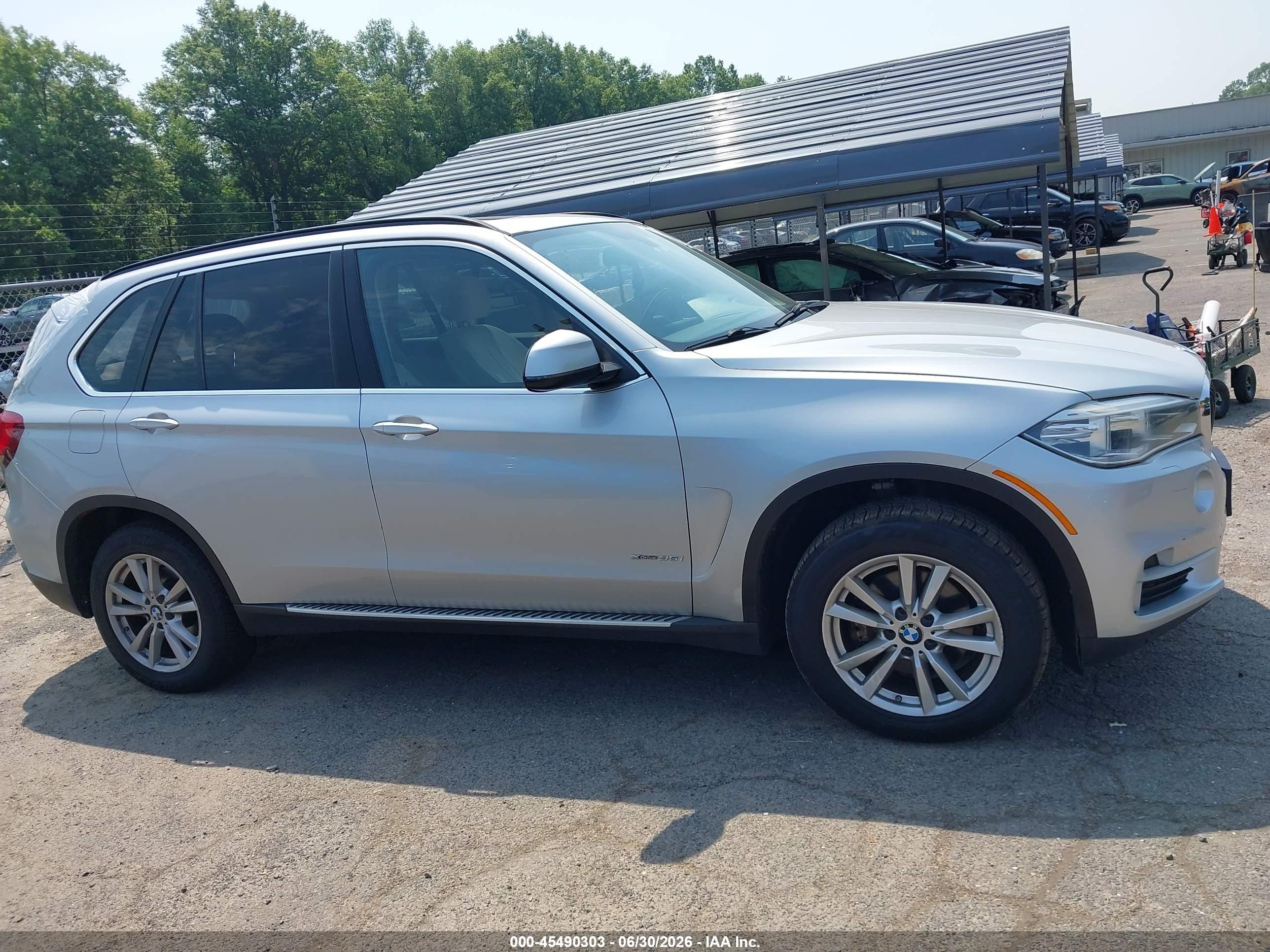 2015 Bmw X5 Xdrive35i Silver vin: 5UXKR0C55F0P04627