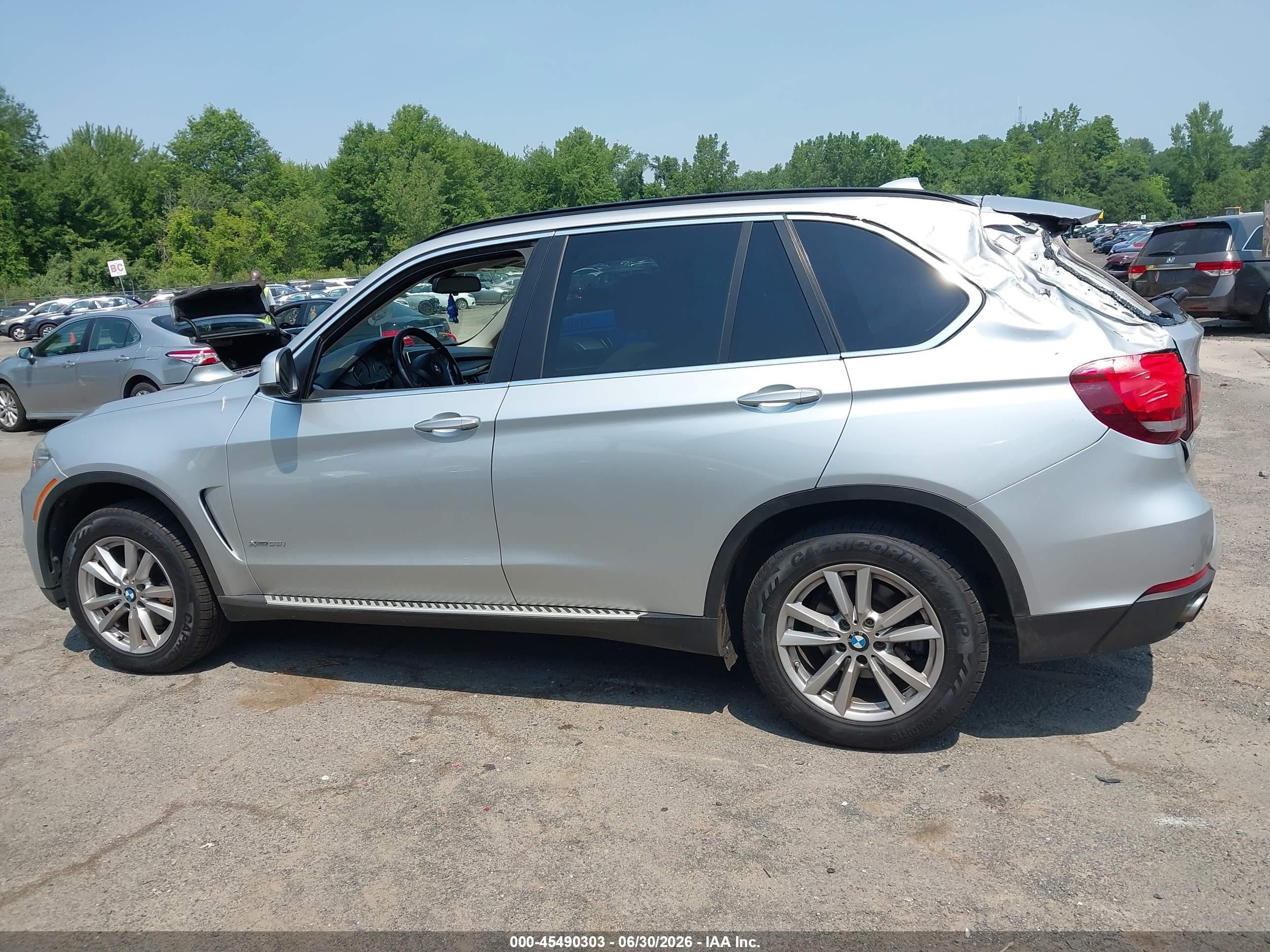 2015 Bmw X5 Xdrive35i Silver vin: 5UXKR0C55F0P04627