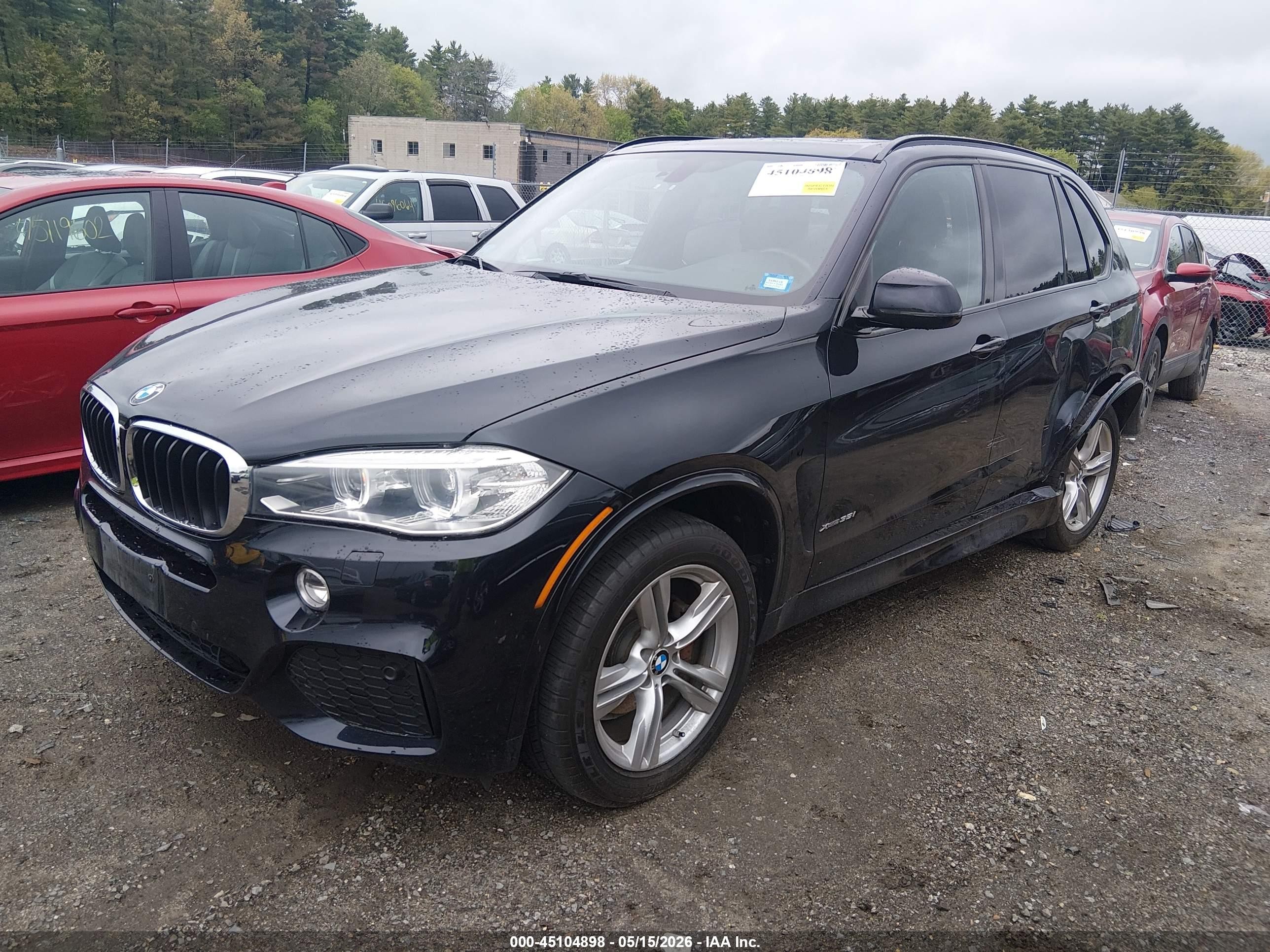 2015 Bmw X5 Xdrive35i Black vin: 5UXKR0C55F0P07690
