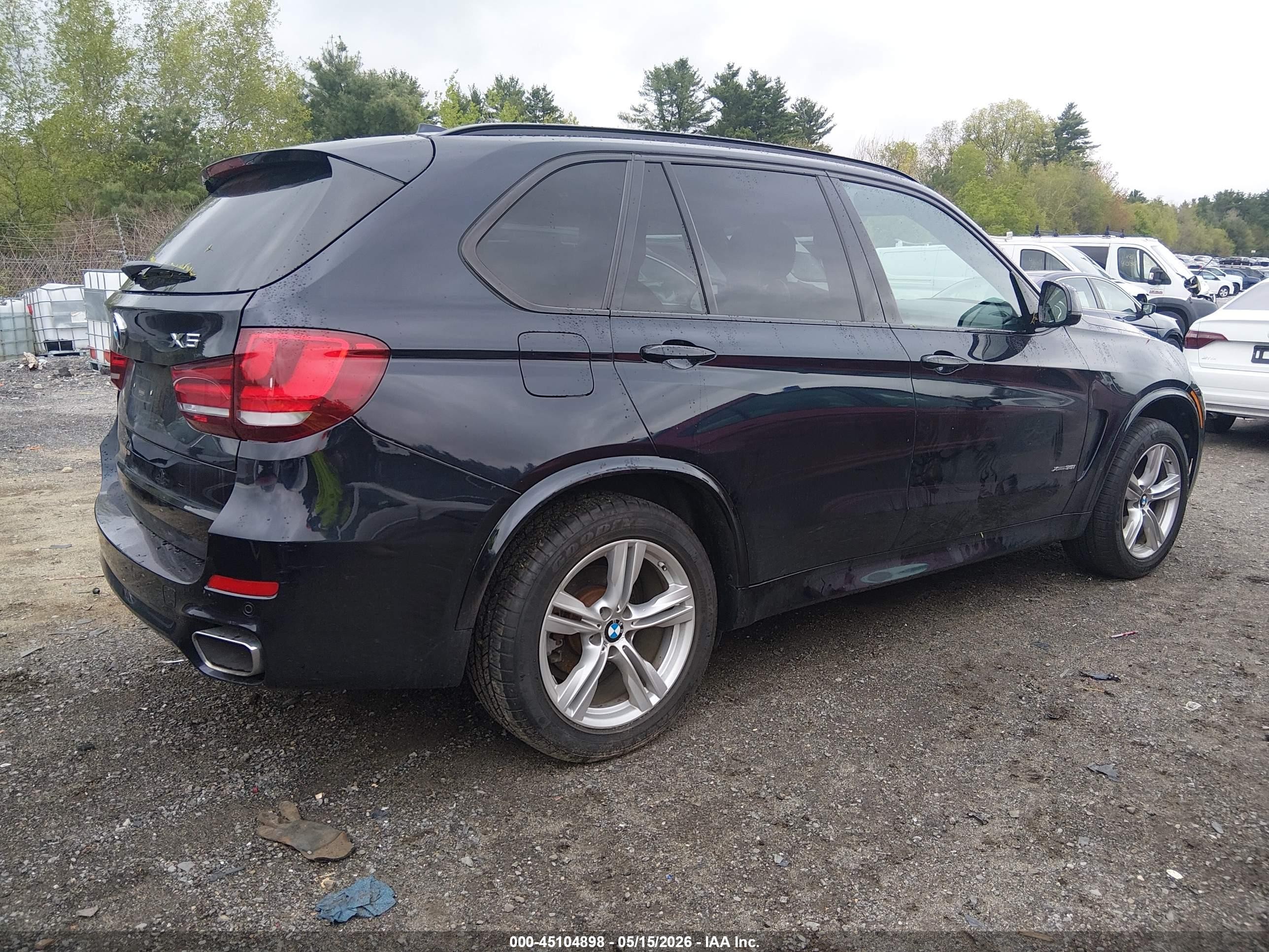 2015 Bmw X5 Xdrive35i Black vin: 5UXKR0C55F0P07690