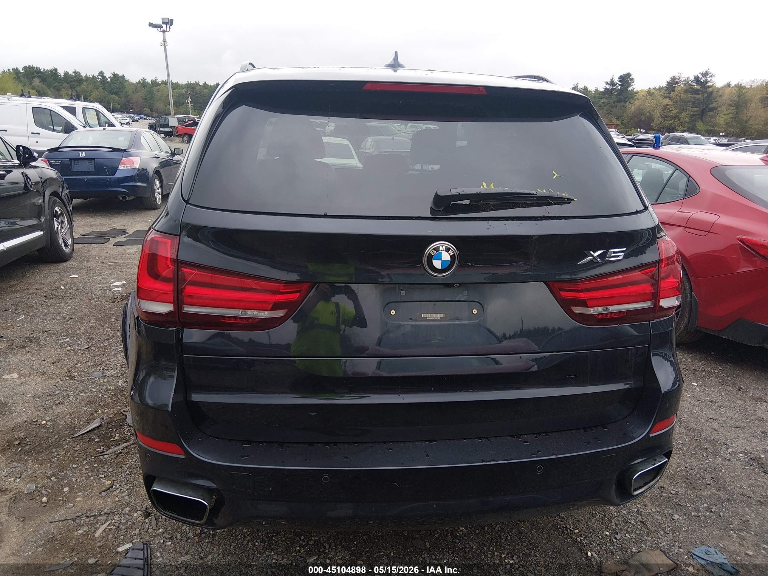 2015 Bmw X5 Xdrive35i Black vin: 5UXKR0C55F0P07690