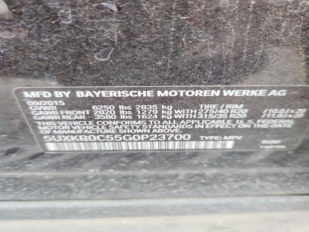 2016 Bmw X5 Xdrive35i Black vin: 5UXKR0C55G0P23700