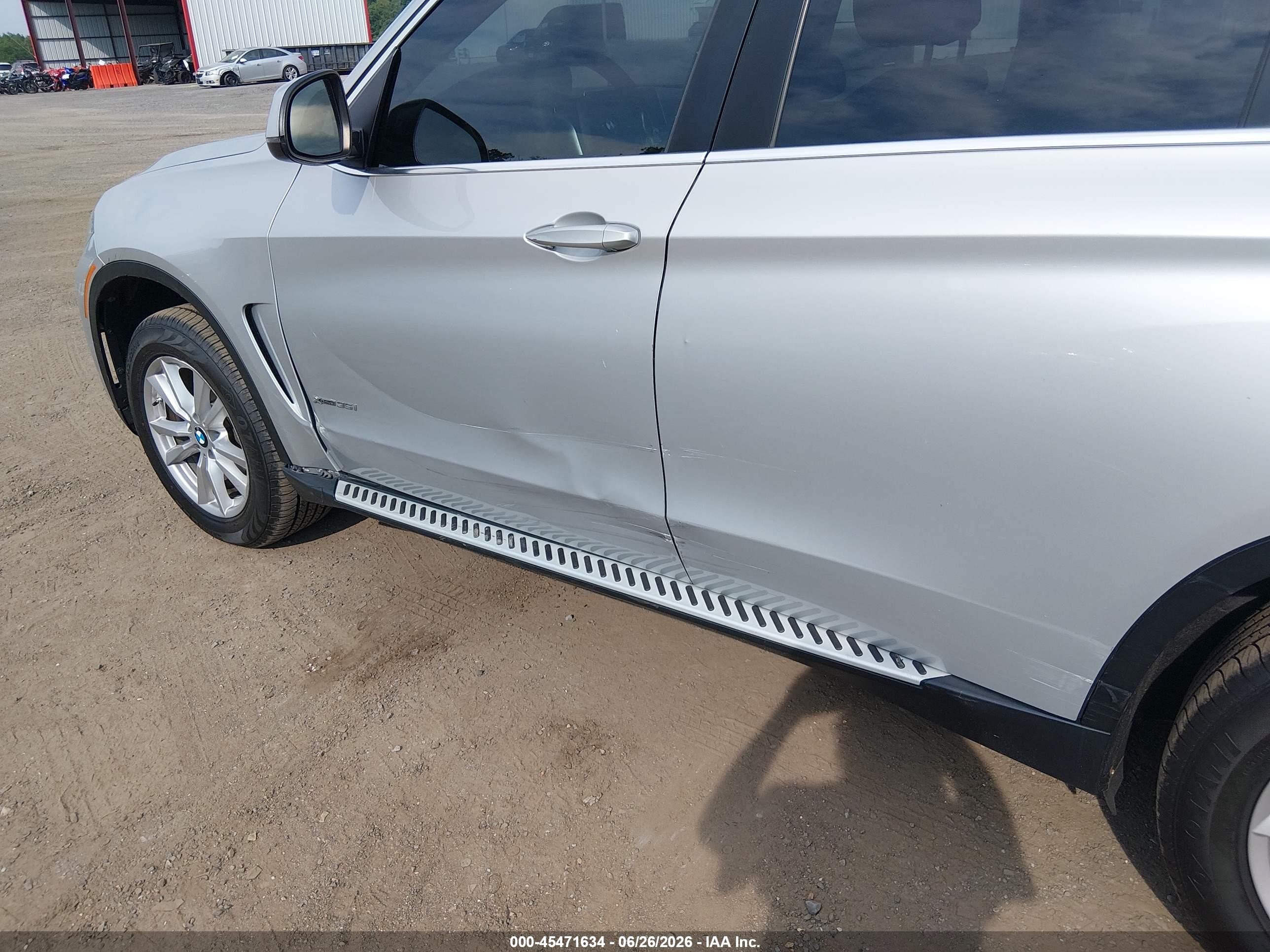 2015 Bmw X5 Xdrive35i Silver vin: 5UXKR0C56F0K63803